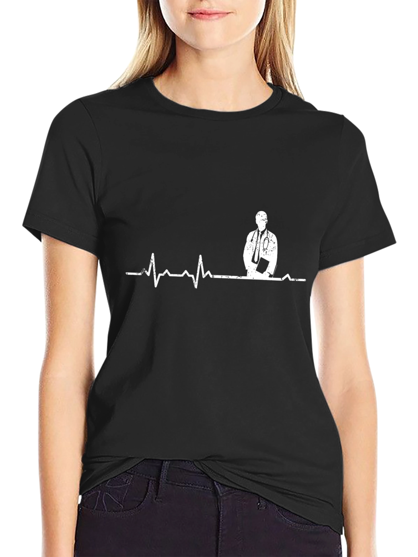 Doctor Heartbeat Graphic Tee - Medical Professional T-Shirt