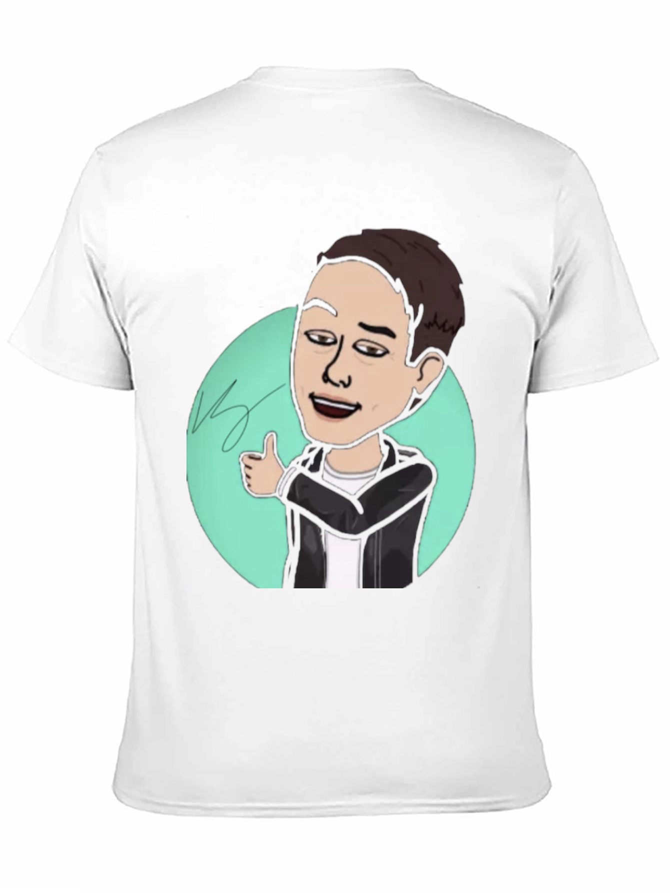 Cartoon Graphic Tee - Black Casual T-Shirt