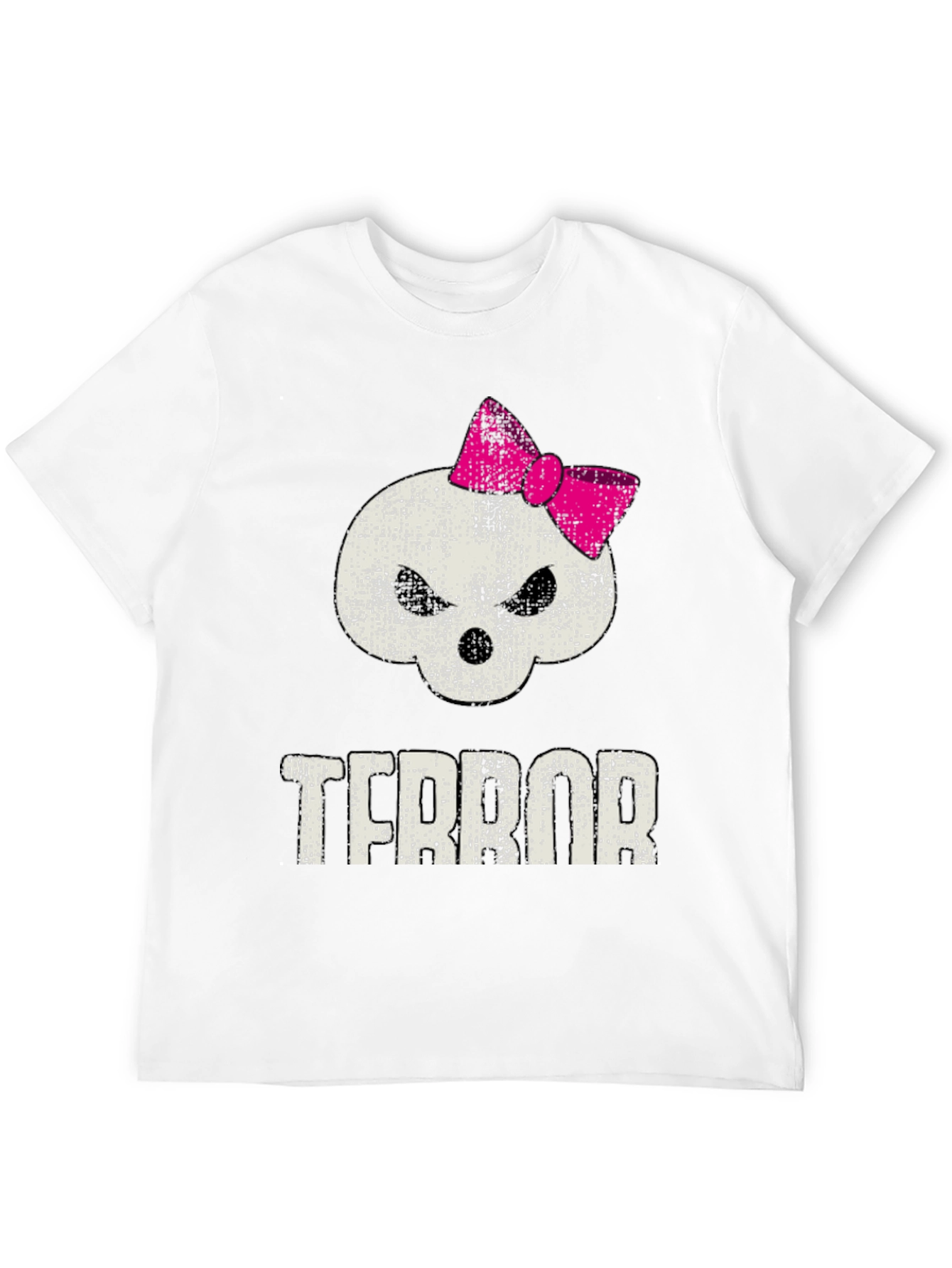 Terror Skull with Bow Graphic T-Shirt