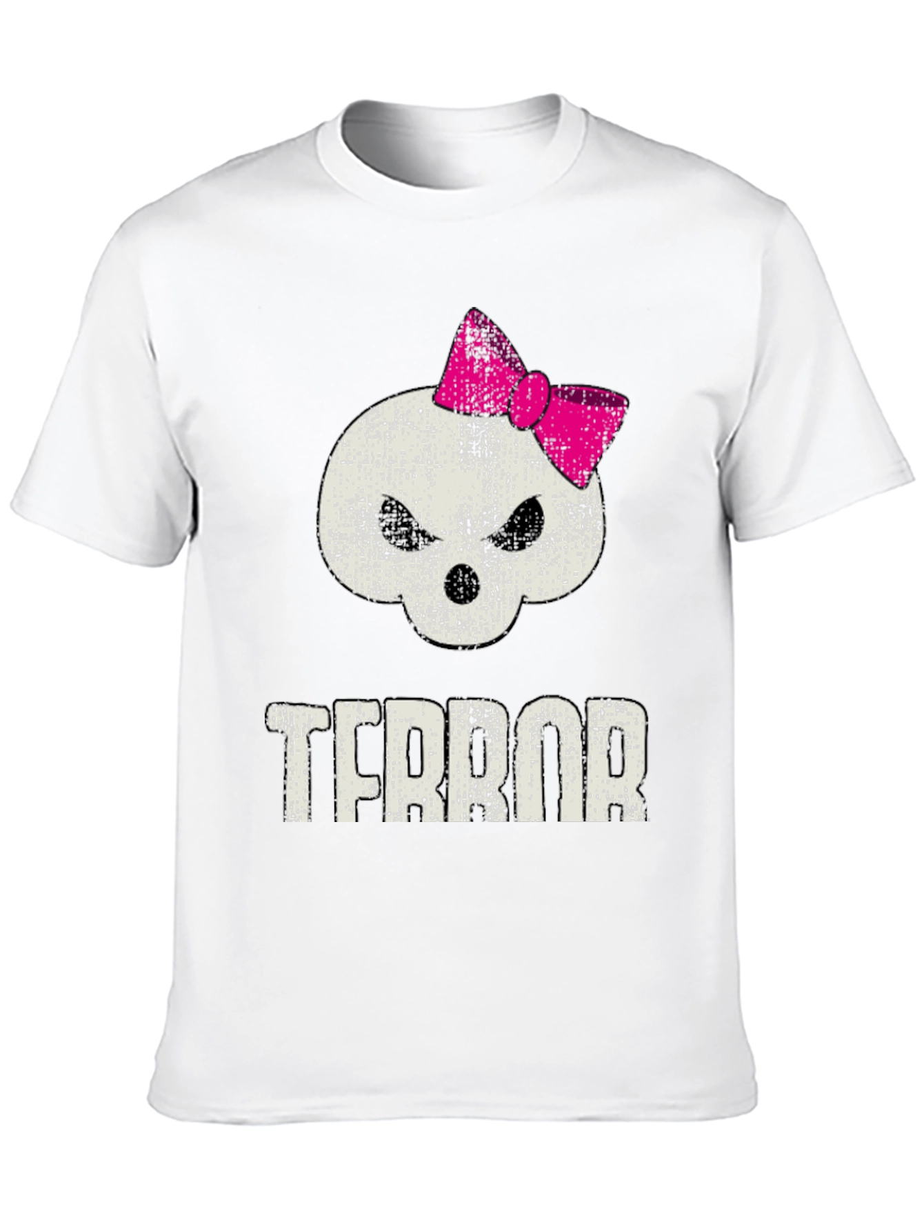 Terror Skull with Bow Graphic T-Shirt