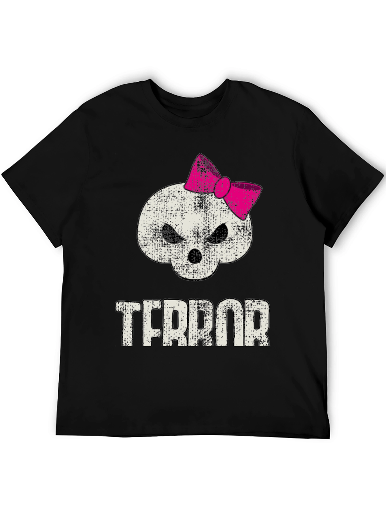Terror Skull with Bow Graphic T-Shirt