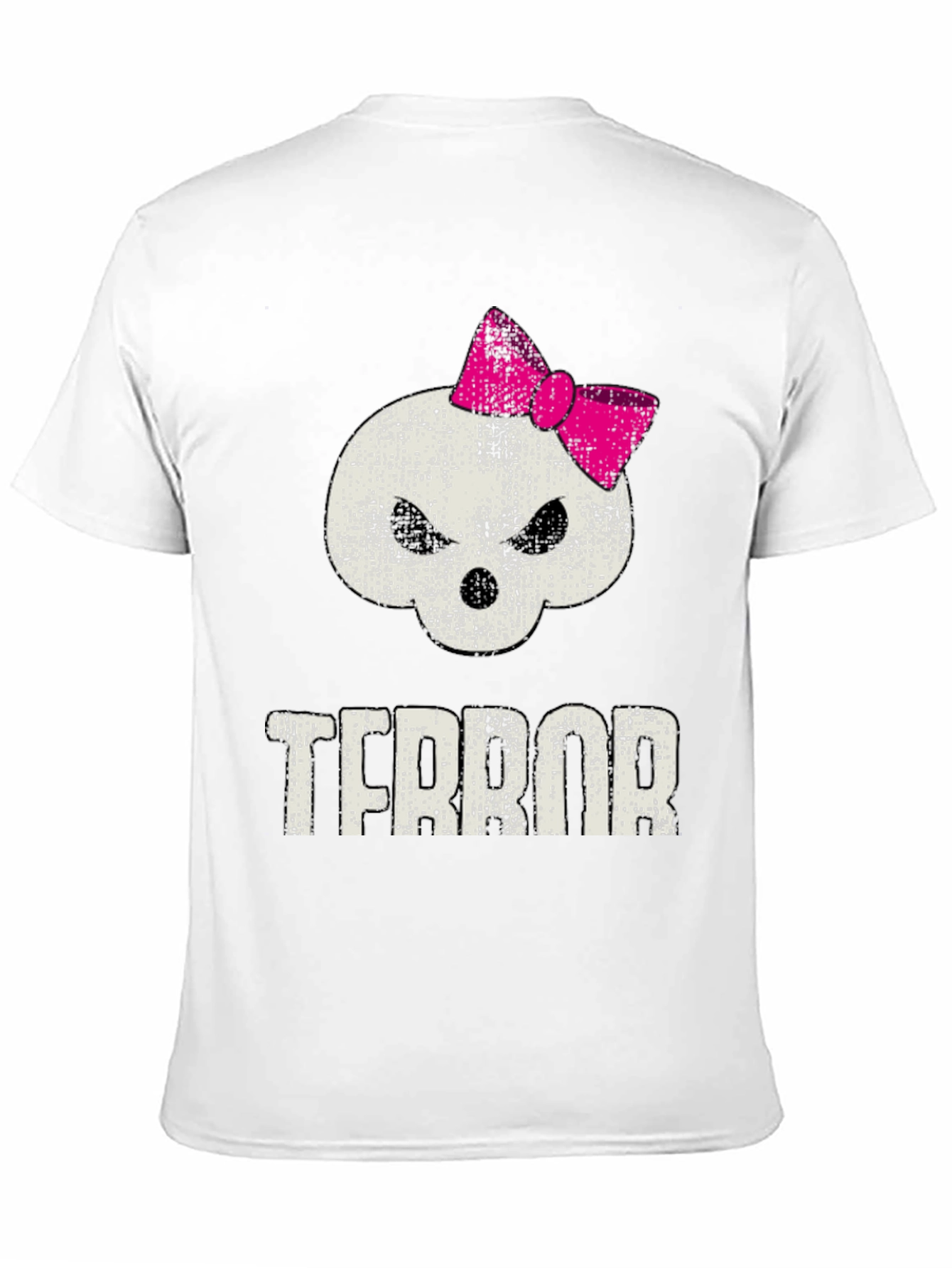 Terror Skull with Bow Graphic T-Shirt