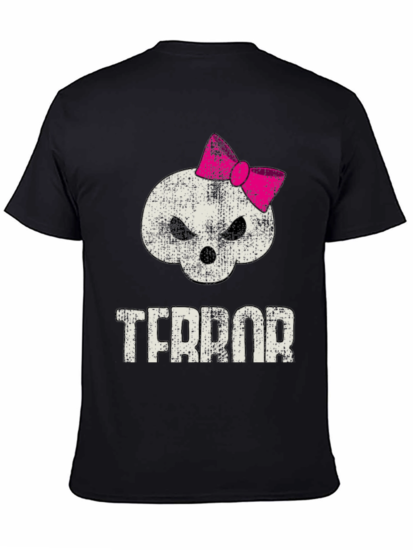 Terror Skull with Bow Graphic T-Shirt