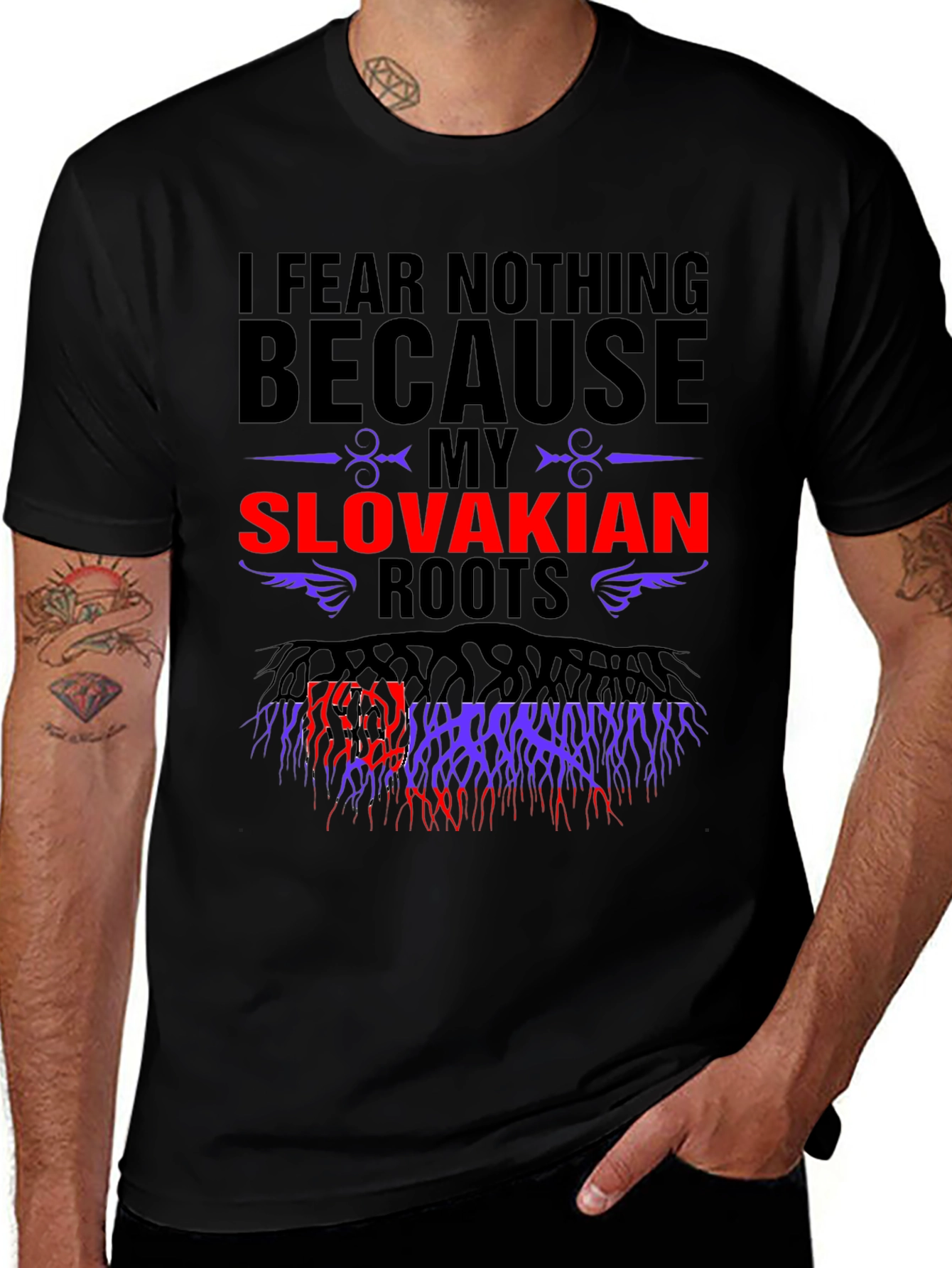 Slovakian Roots Graphic T-Shirt - Fear Nothing Tee
