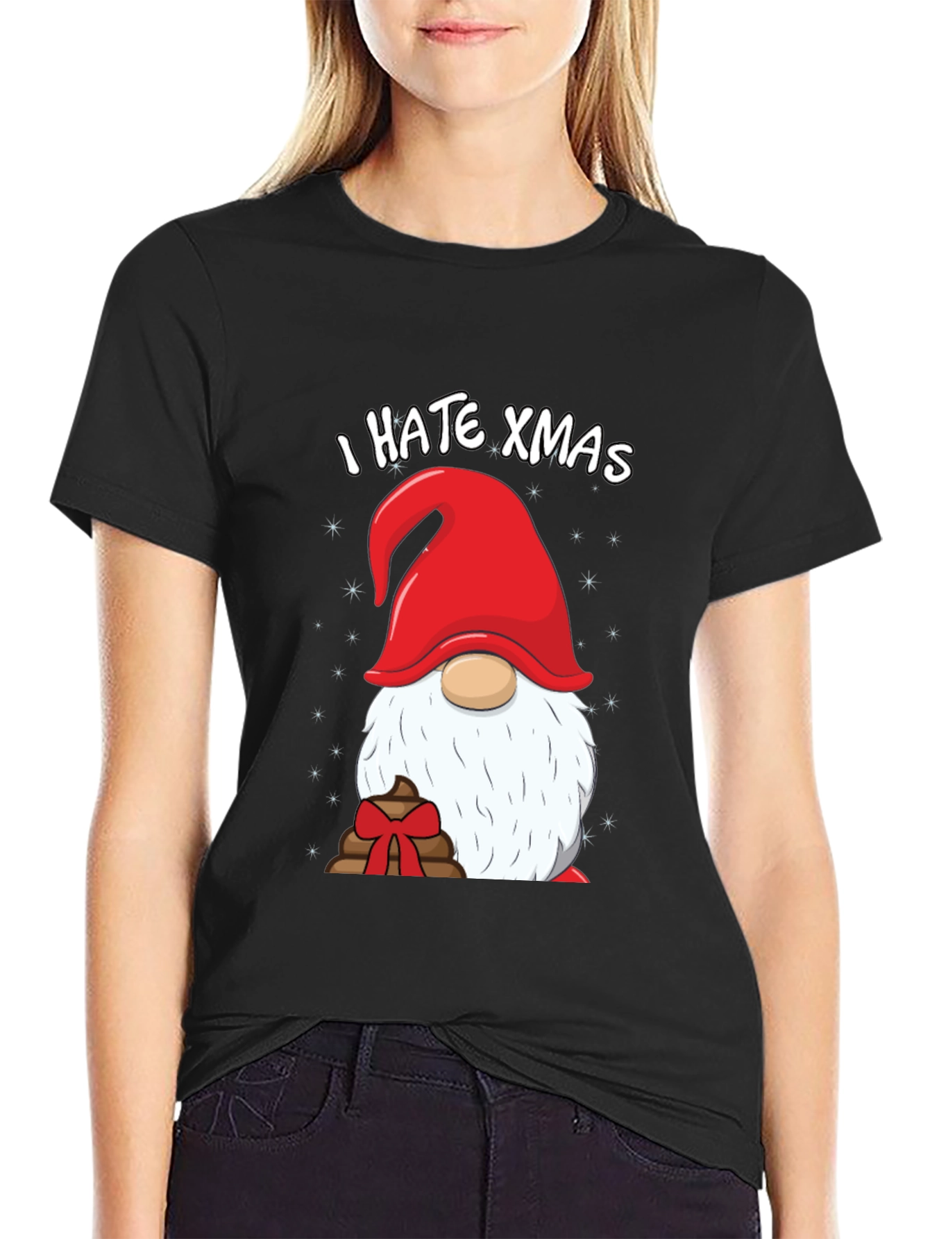 I Hate Xmas Gnome Graphic Tee