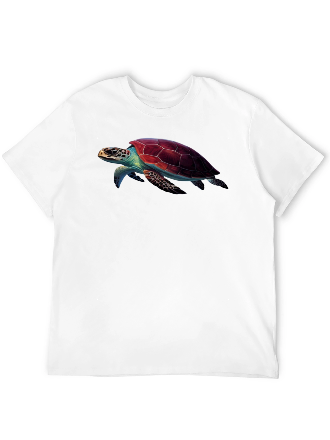 Sea Turtle Graphic Print Black T-Shirt