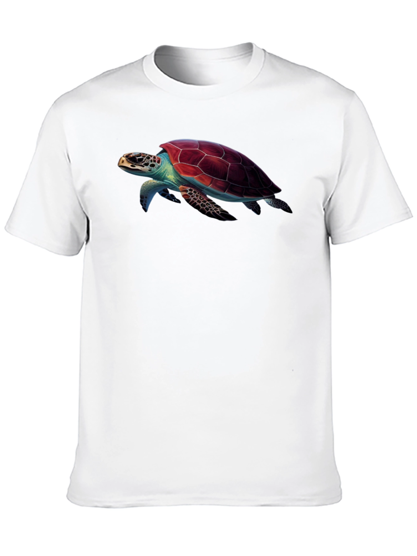Sea Turtle Graphic Print Black T-Shirt