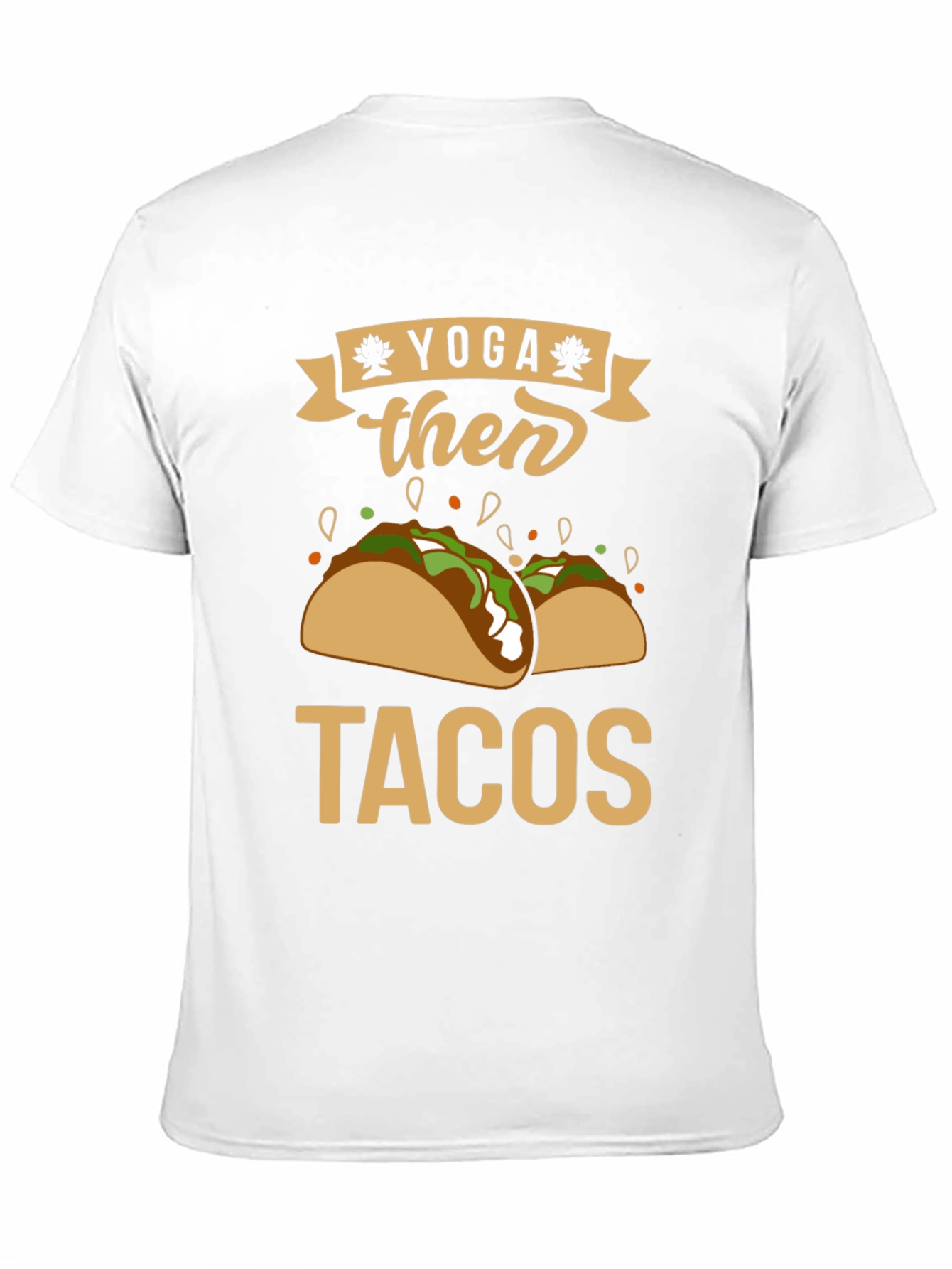 Yoga Then Tacos Black Graphic Tee Shirt