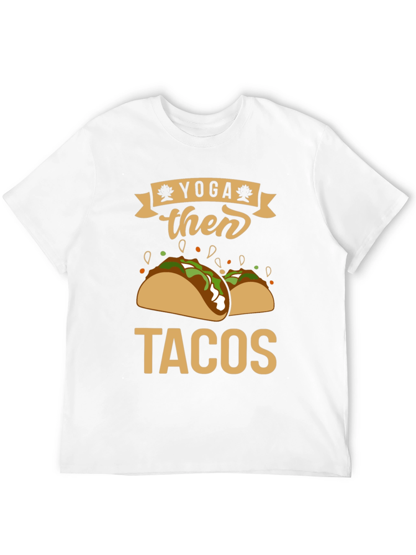 Yoga Then Tacos Black Graphic Tee Shirt