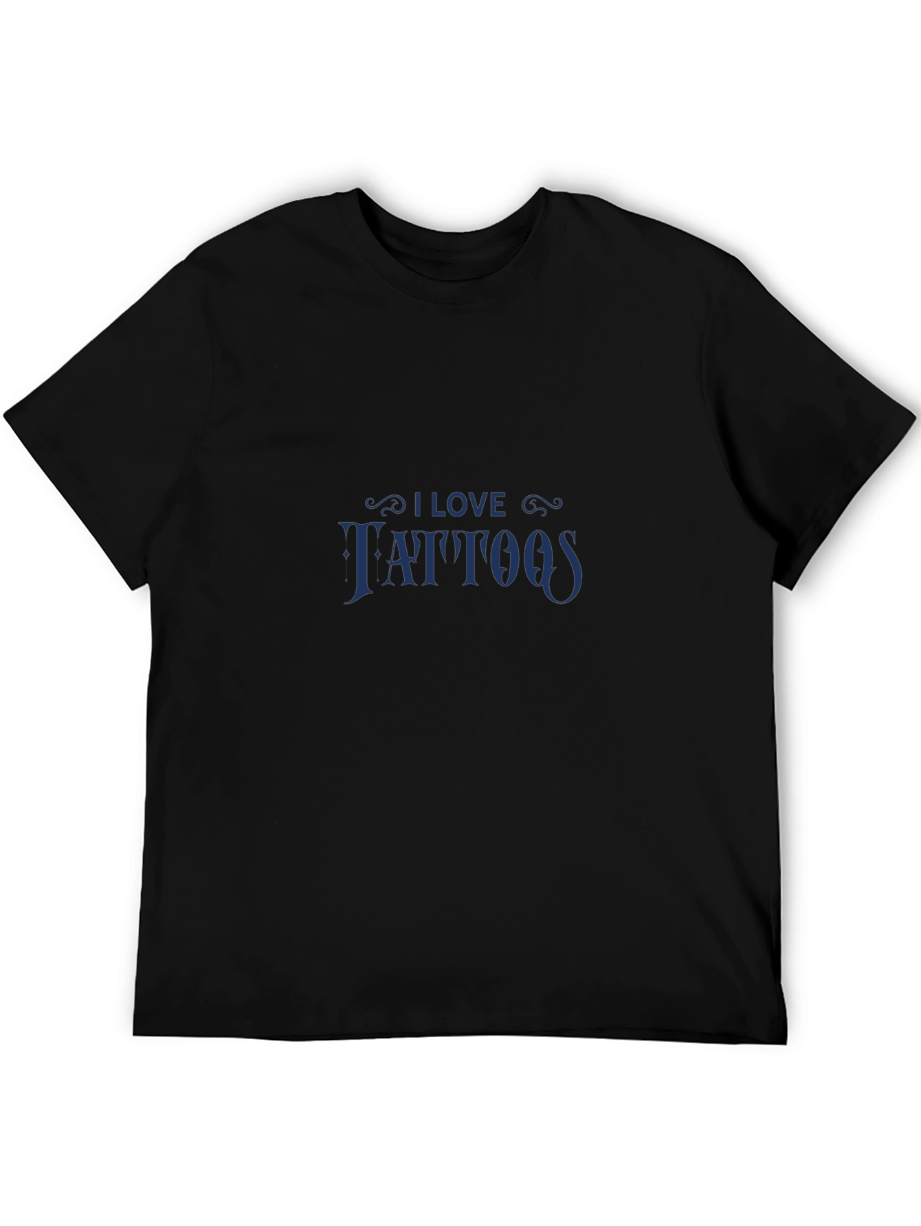 I Love Tattoos Graphic Tee - Mens Black T-Shirt