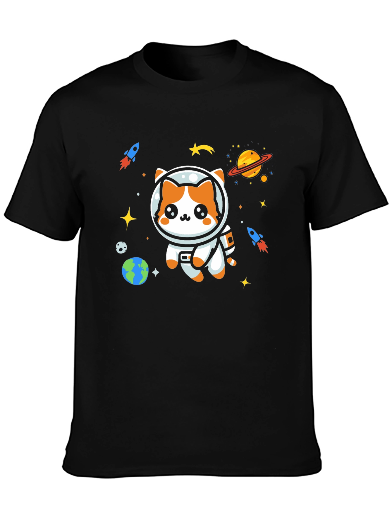 Space Cat T-Shirt - Astronaut Kitty Tee