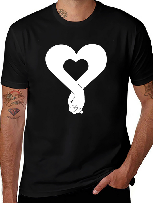 Heart Hands Graphic T-Shirt - Black