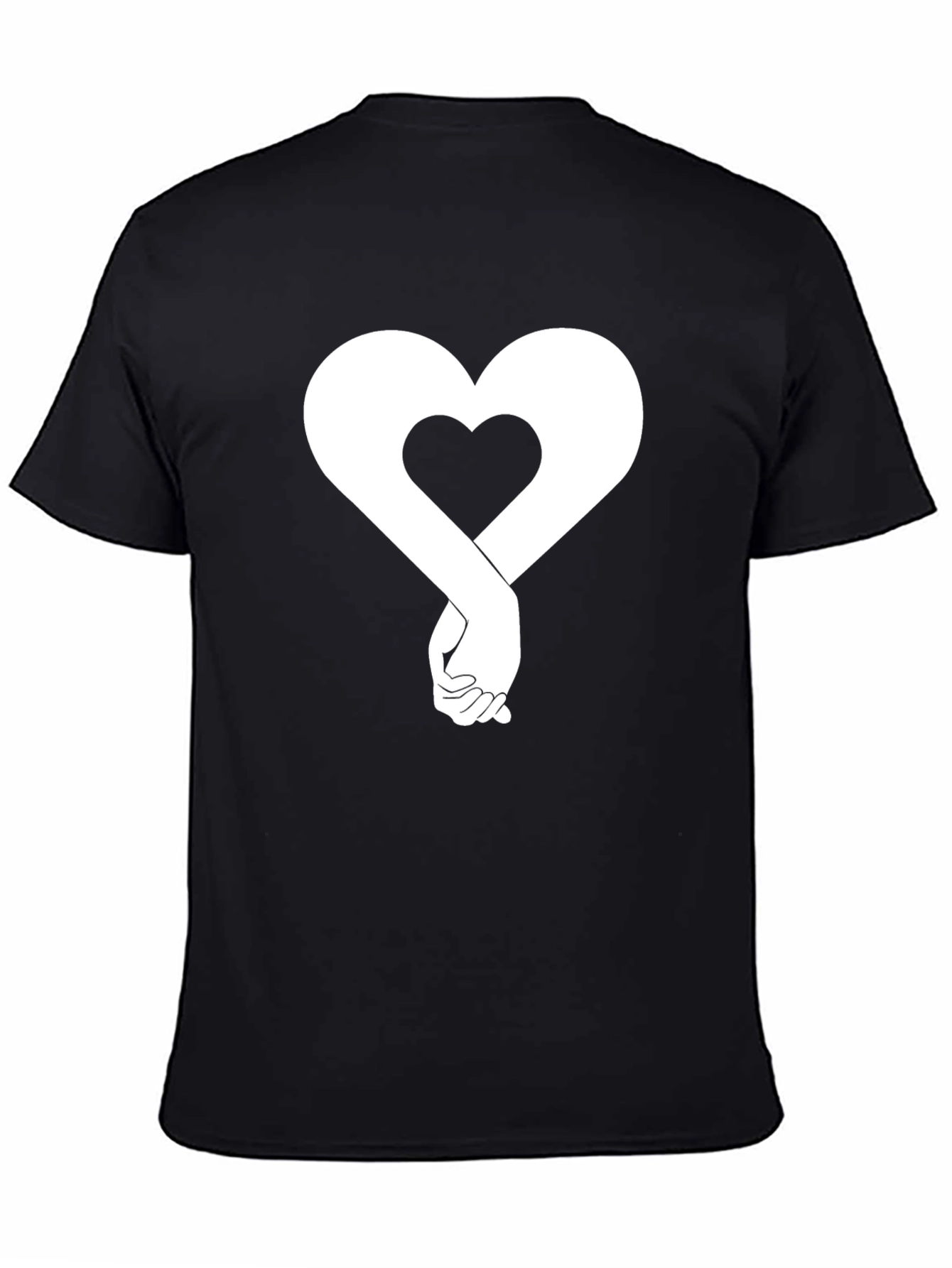 Heart Hands Graphic T-Shirt - Black