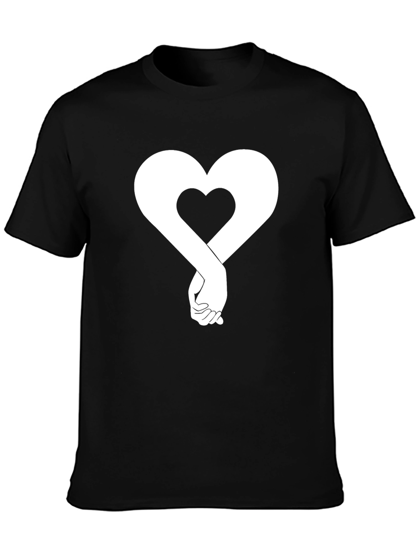 Heart Hands Graphic T-Shirt - Black
