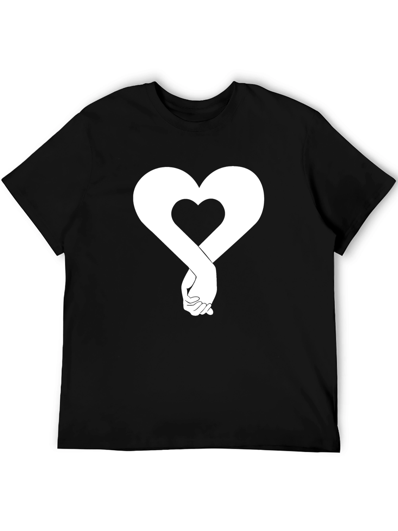 Heart Hands Graphic T-Shirt - Black