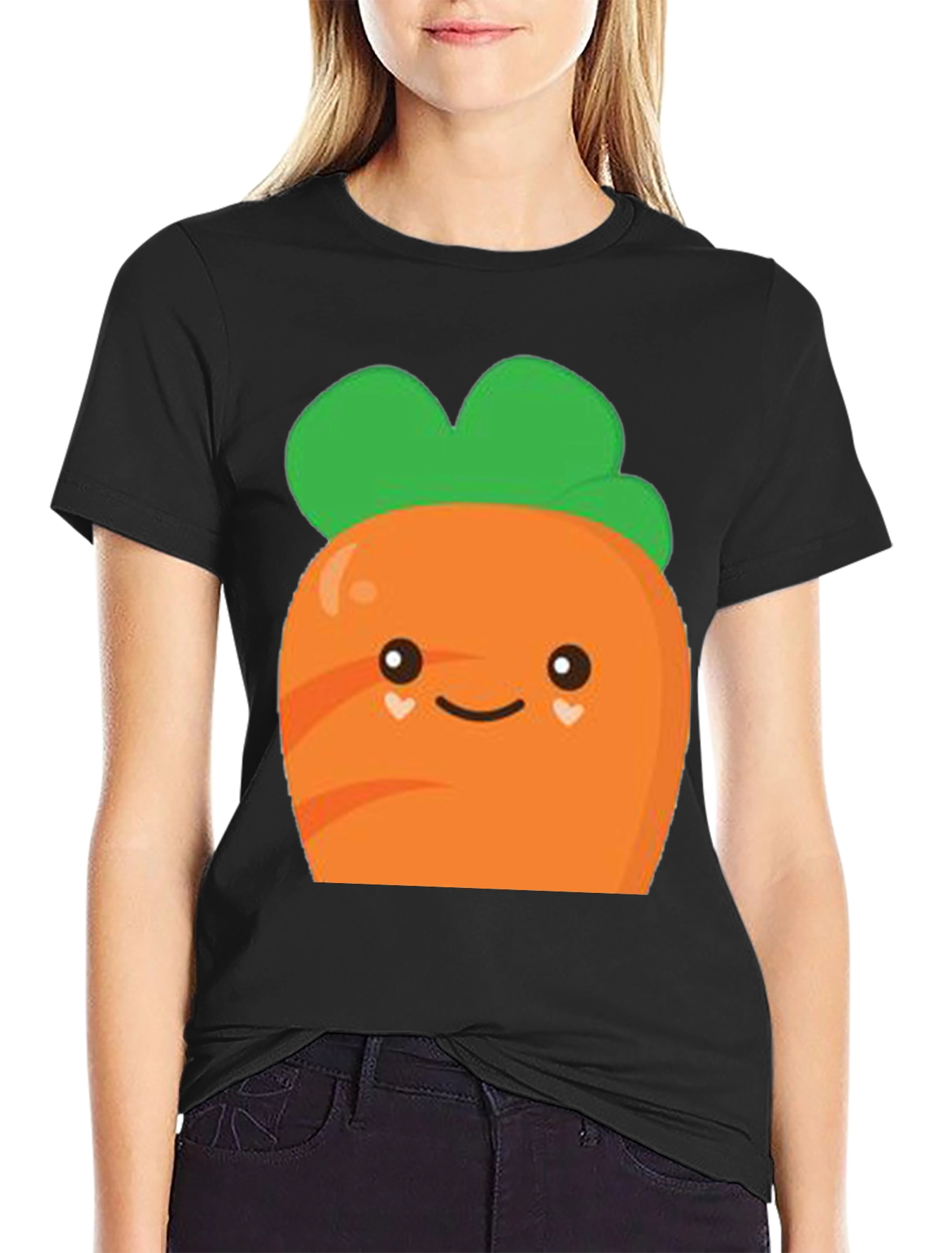 Cute Carrot Graphic Tee - Soft Cotton Blend