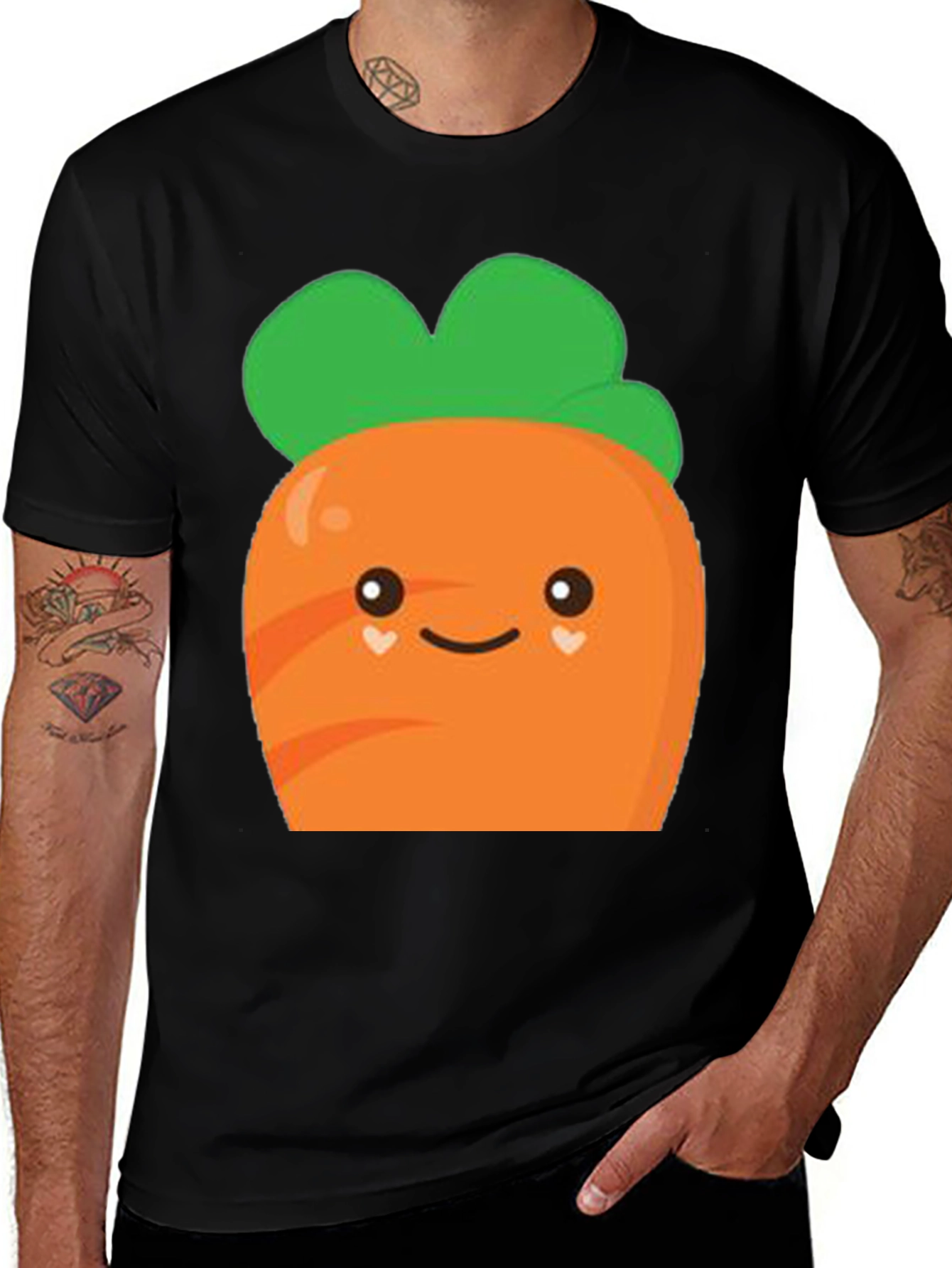Cute Carrot Graphic Tee - Soft Cotton Blend