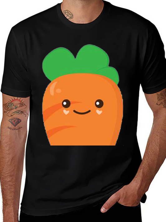 Cute Carrot Graphic Tee - Soft Cotton Blend