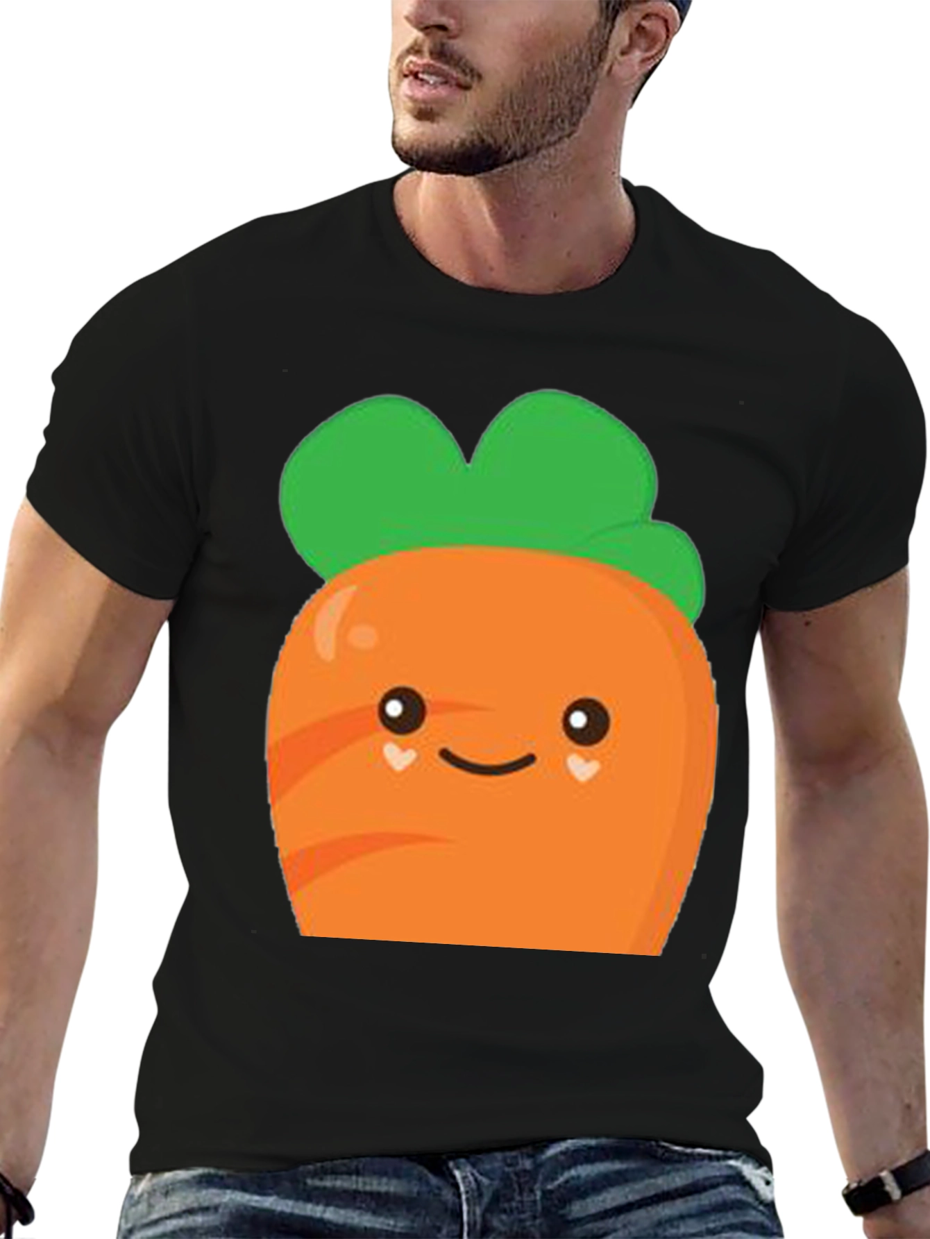 Cute Carrot Graphic Tee - Soft Cotton Blend