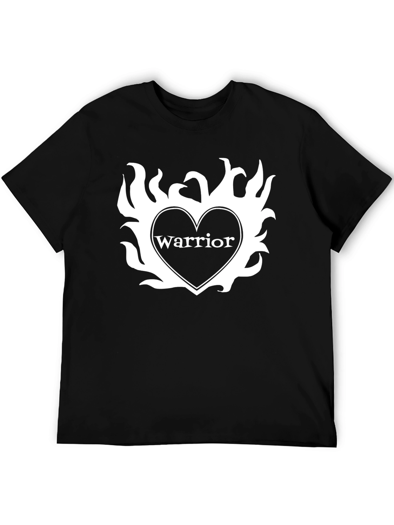 Warrior Heart Graphic T-Shirt - Stylish Black Tee