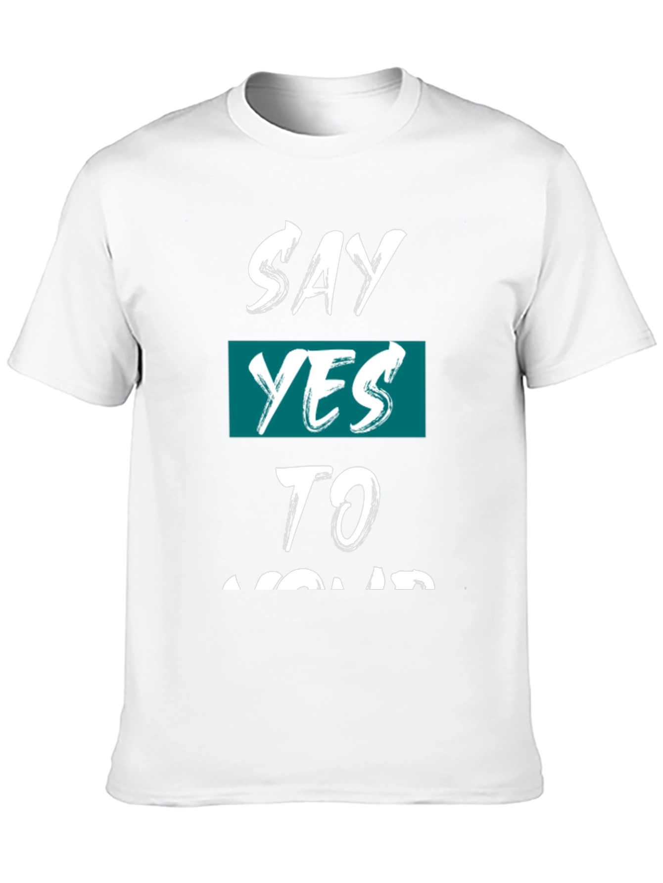 Say Yes Graphic Tee - Motivational Black T-Shirt