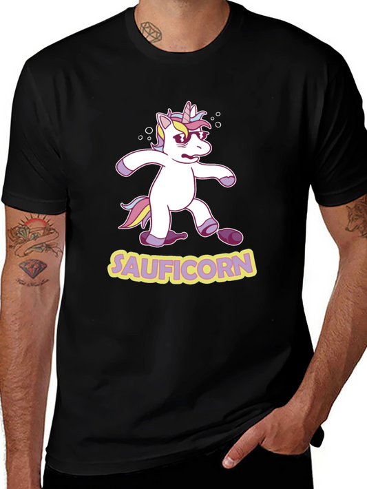 Sauficorn T-Shirt - Drunk Unicorn Party Tee