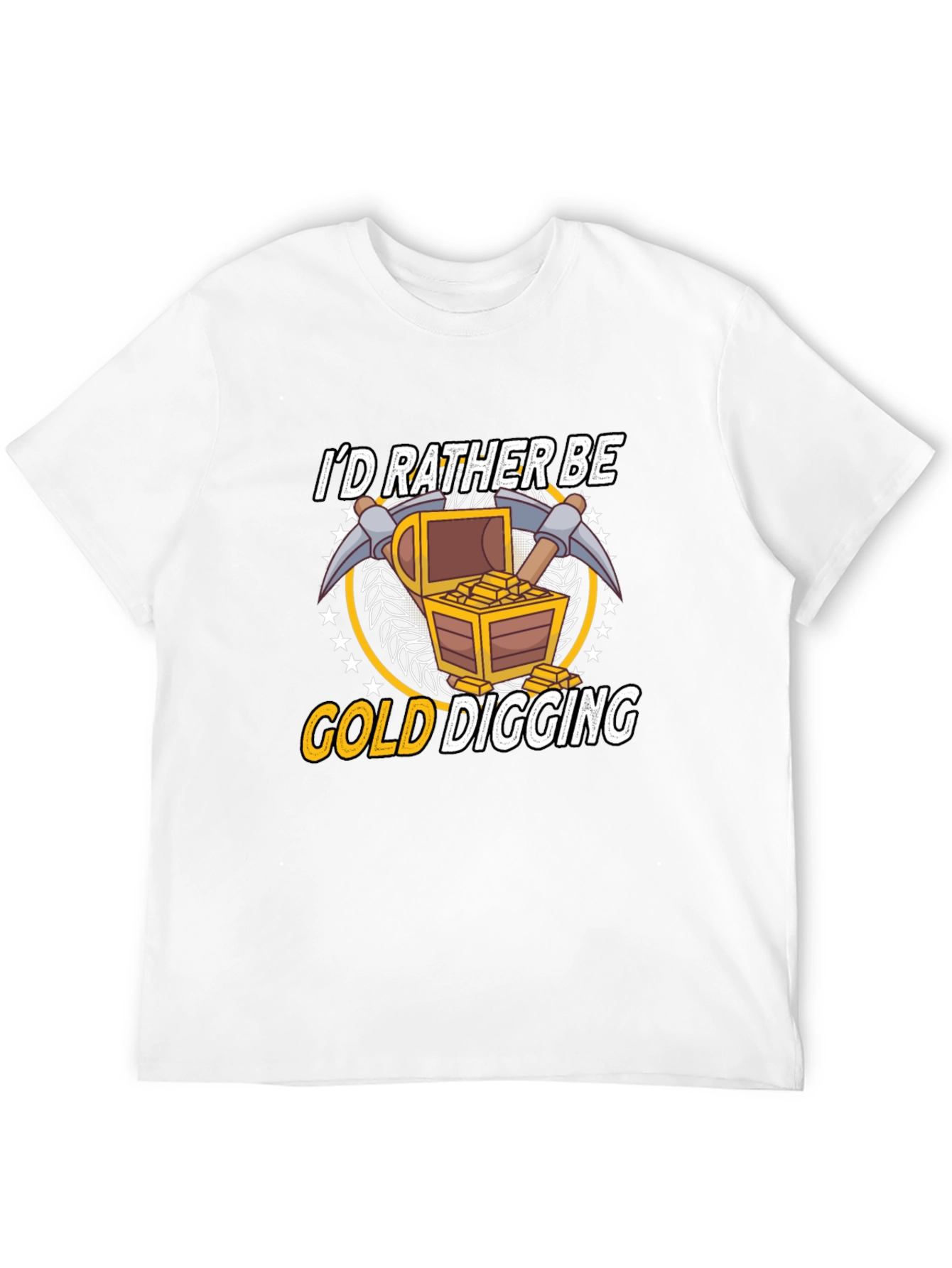 Gold Digging Graphic Tee - Black Cotton T-Shirt