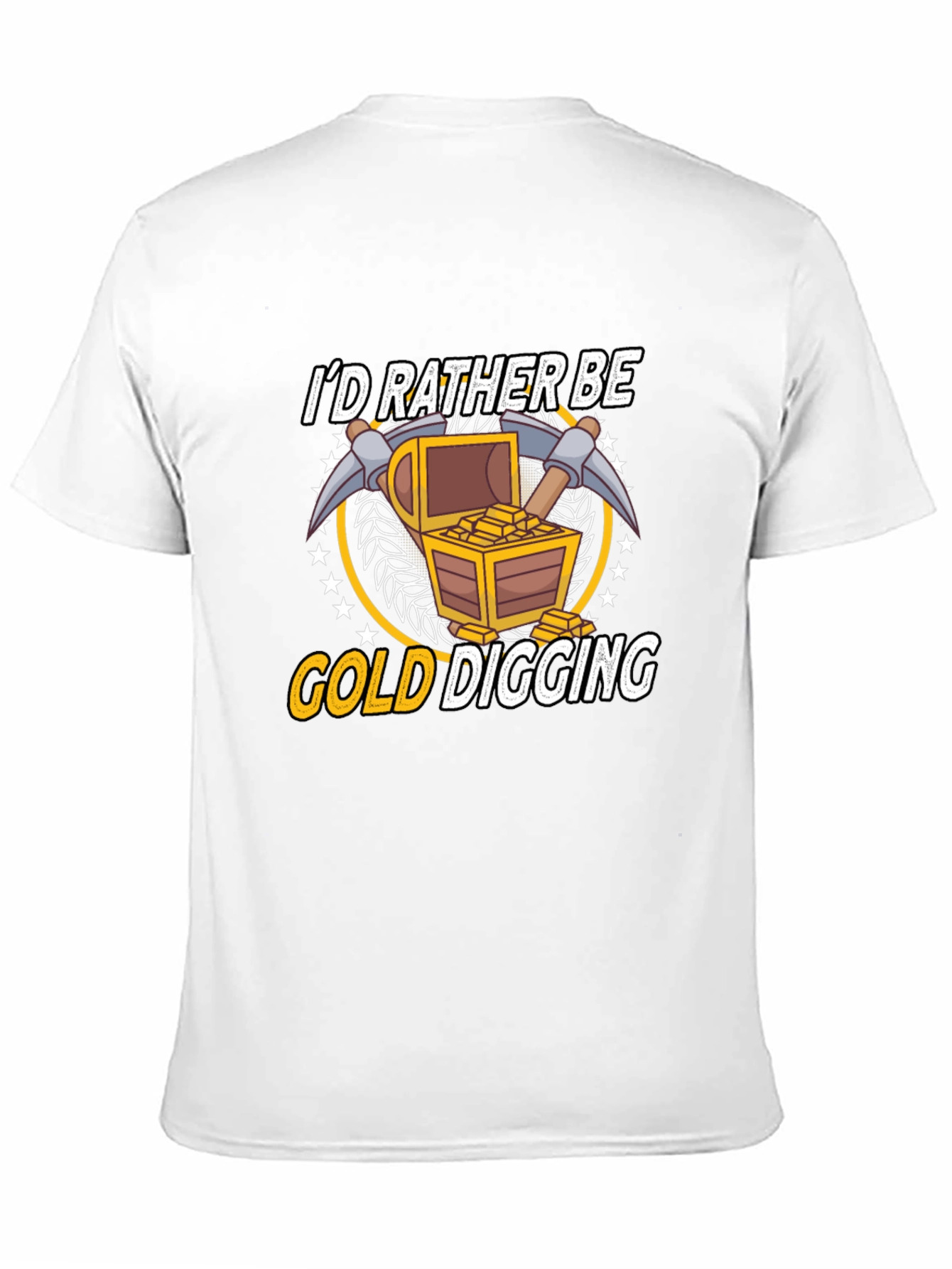 Gold Digging Graphic Tee - Black Cotton T-Shirt