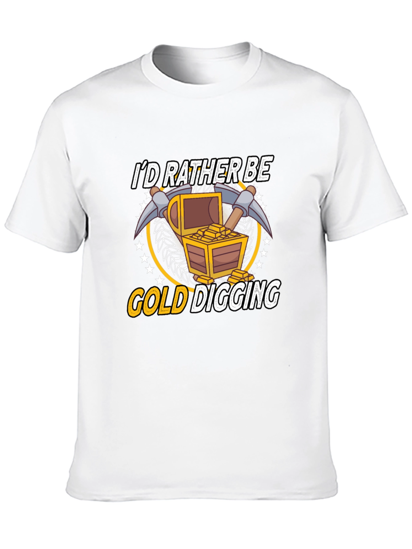Gold Digging Graphic Tee - Black Cotton T-Shirt