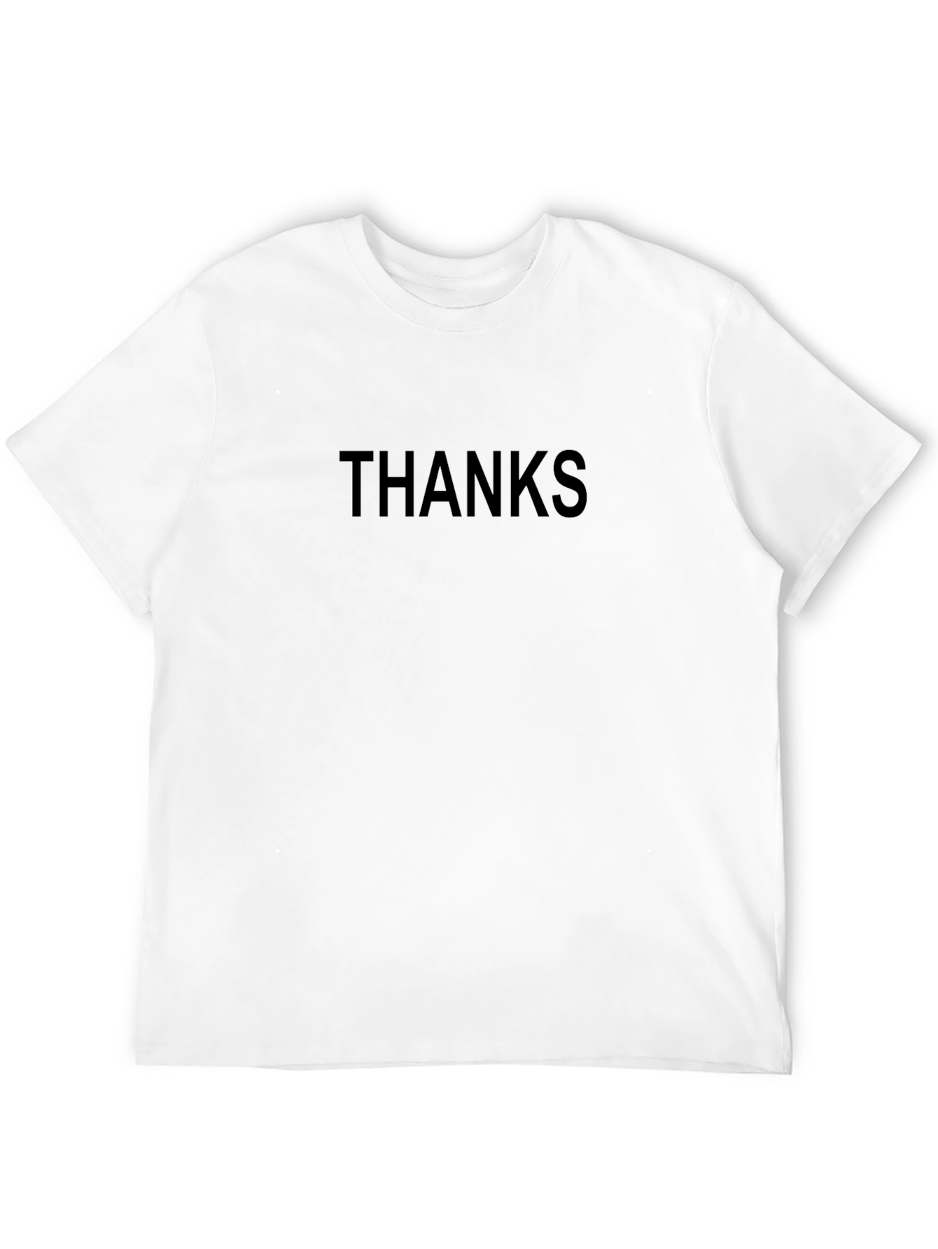 Thanks Black Graphic T-Shirt - Casual Wear