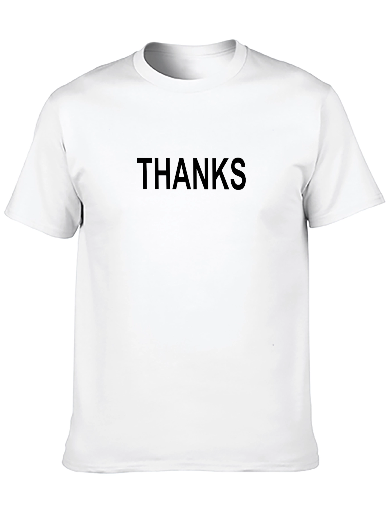 Thanks Black Graphic T-Shirt - Casual Wear