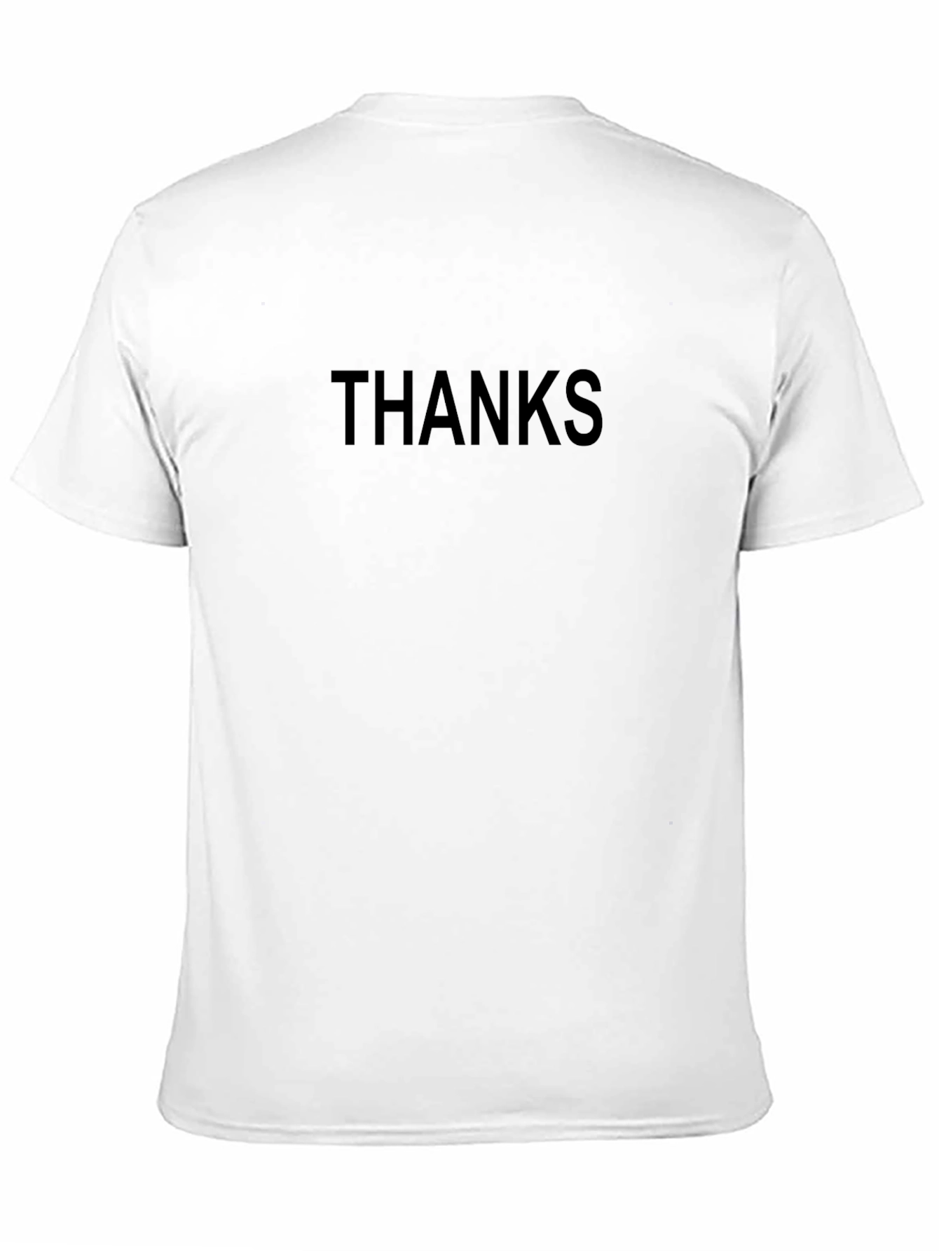 Thanks Black Graphic T-Shirt - Casual Wear