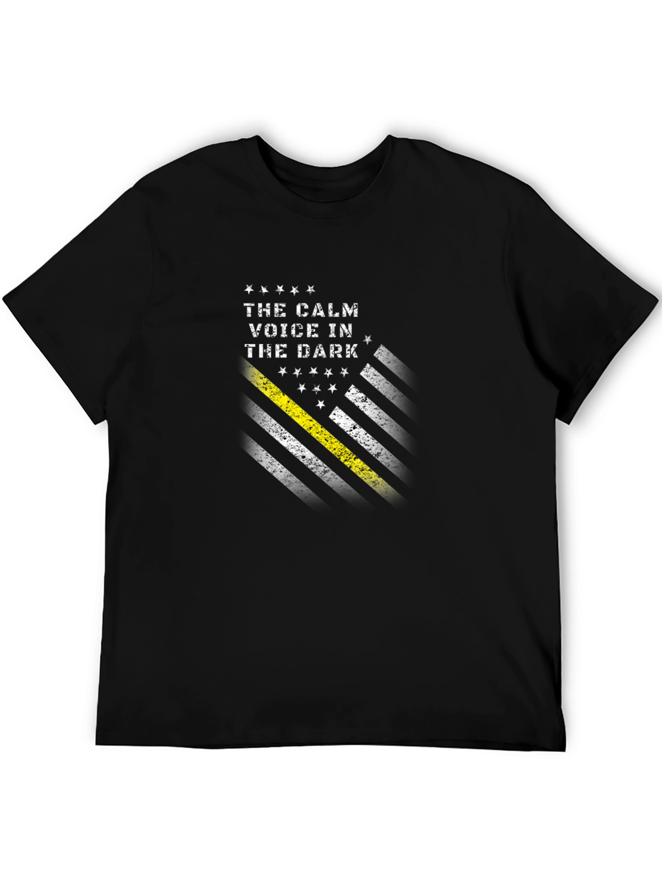 Calm Voice in the Dark Thin Yellow Line T-Shirt