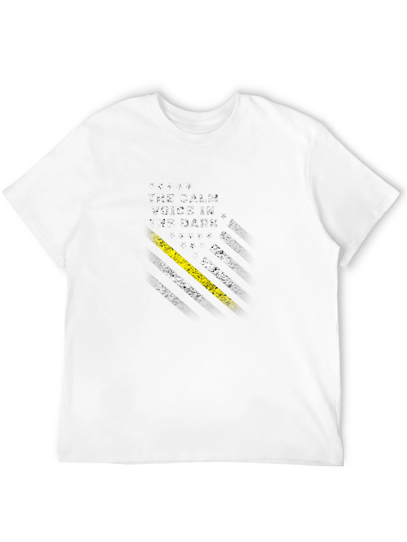 Calm Voice in the Dark Thin Yellow Line T-Shirt