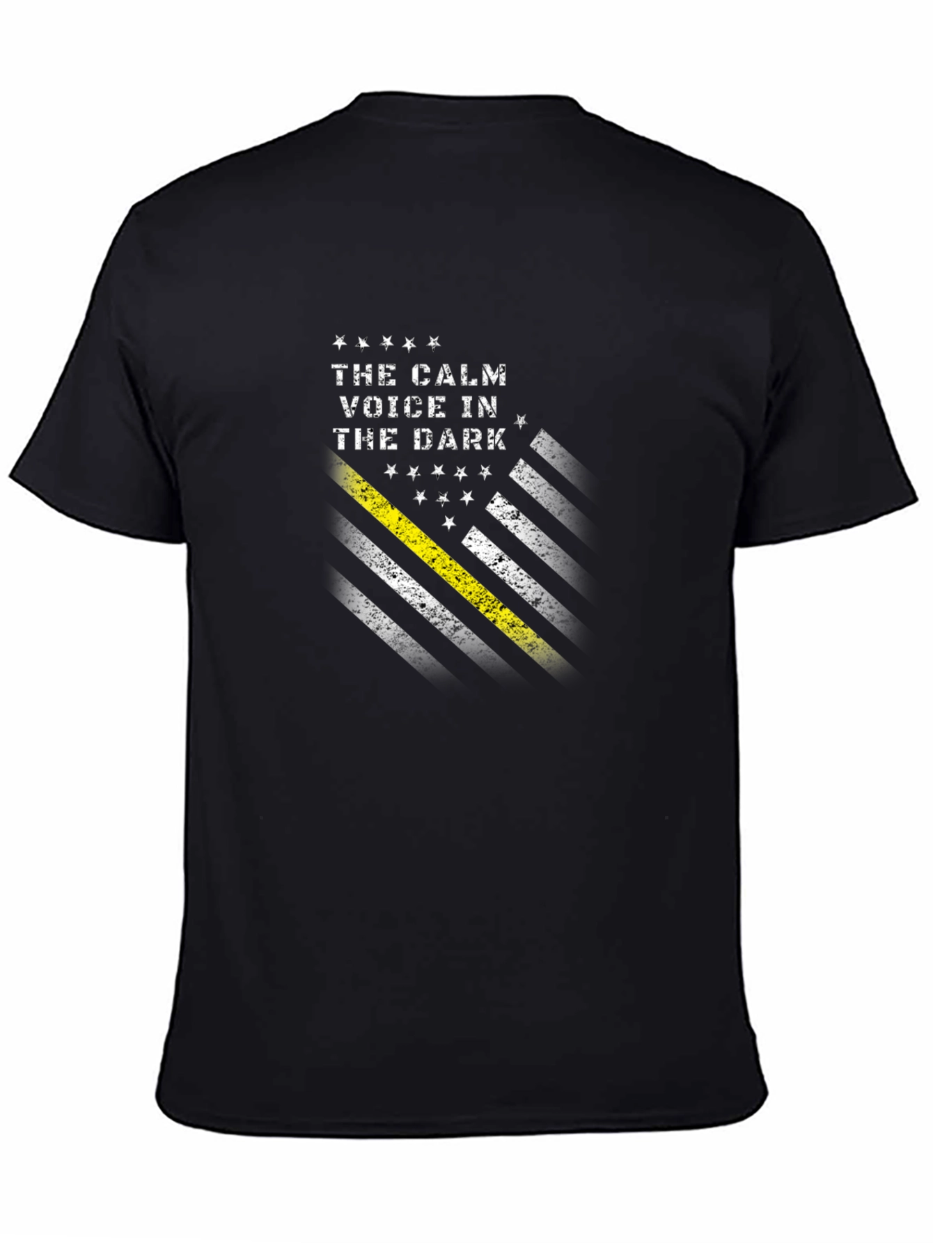 Calm Voice in the Dark Thin Yellow Line T-Shirt