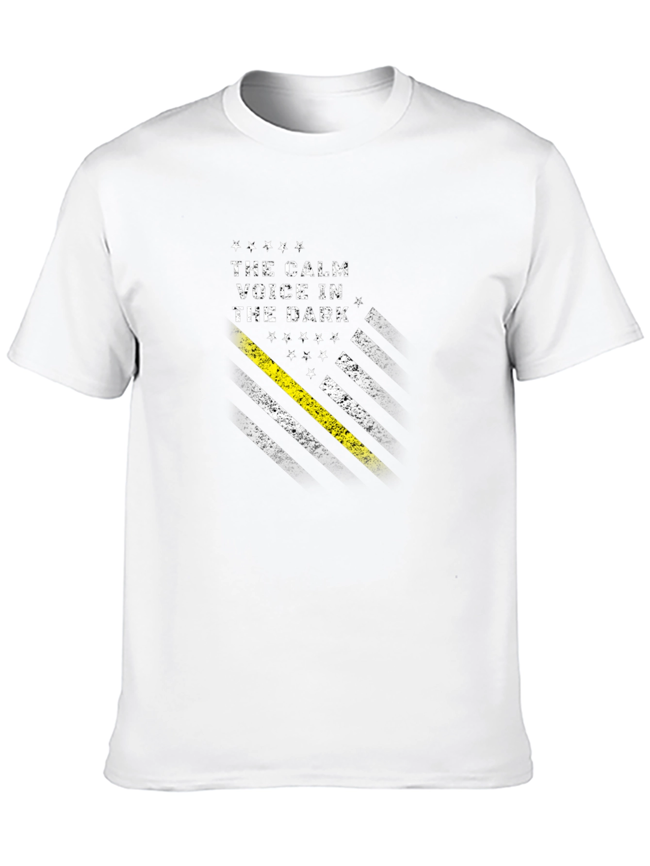 Calm Voice in the Dark Thin Yellow Line T-Shirt