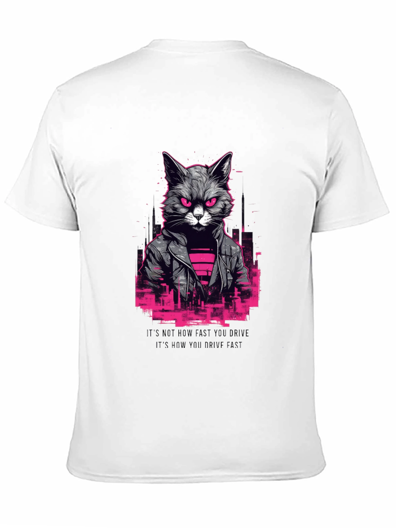 Cyberpunk Cat T-Shirt - Black