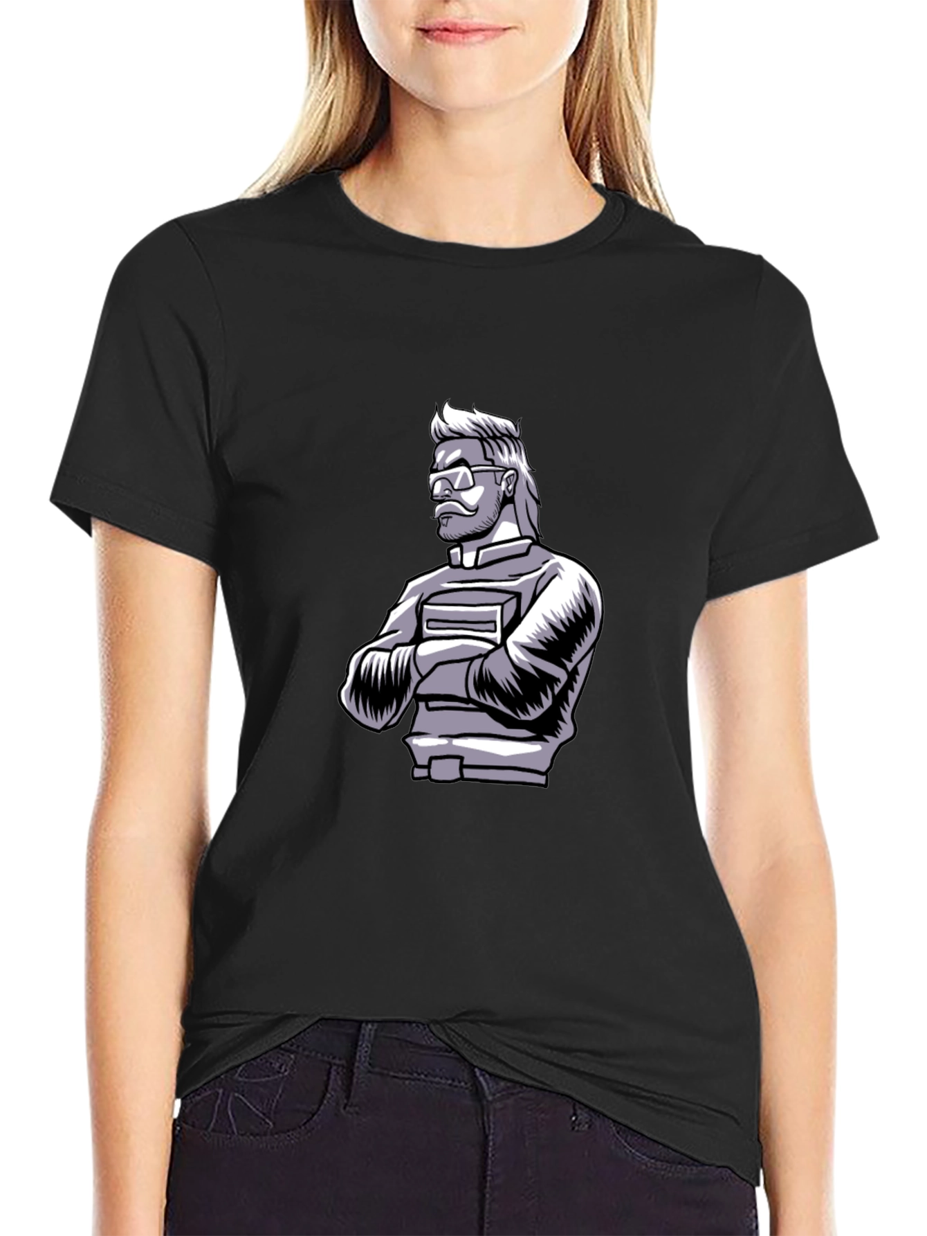 Cool Graphic Print Black T-Shirt