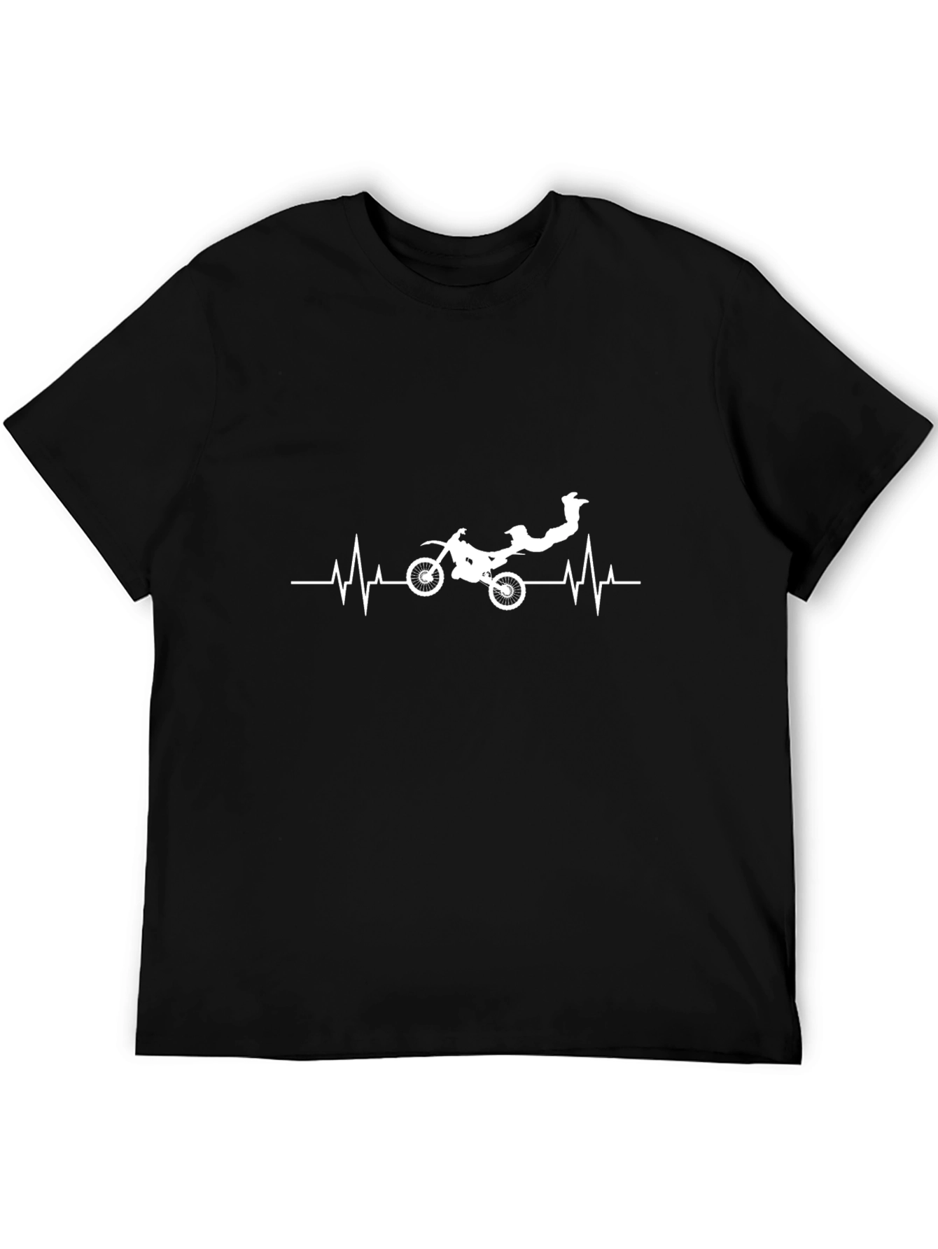 Motorcycle Heartbeat T-Shirt - Stunt Rider Tee
