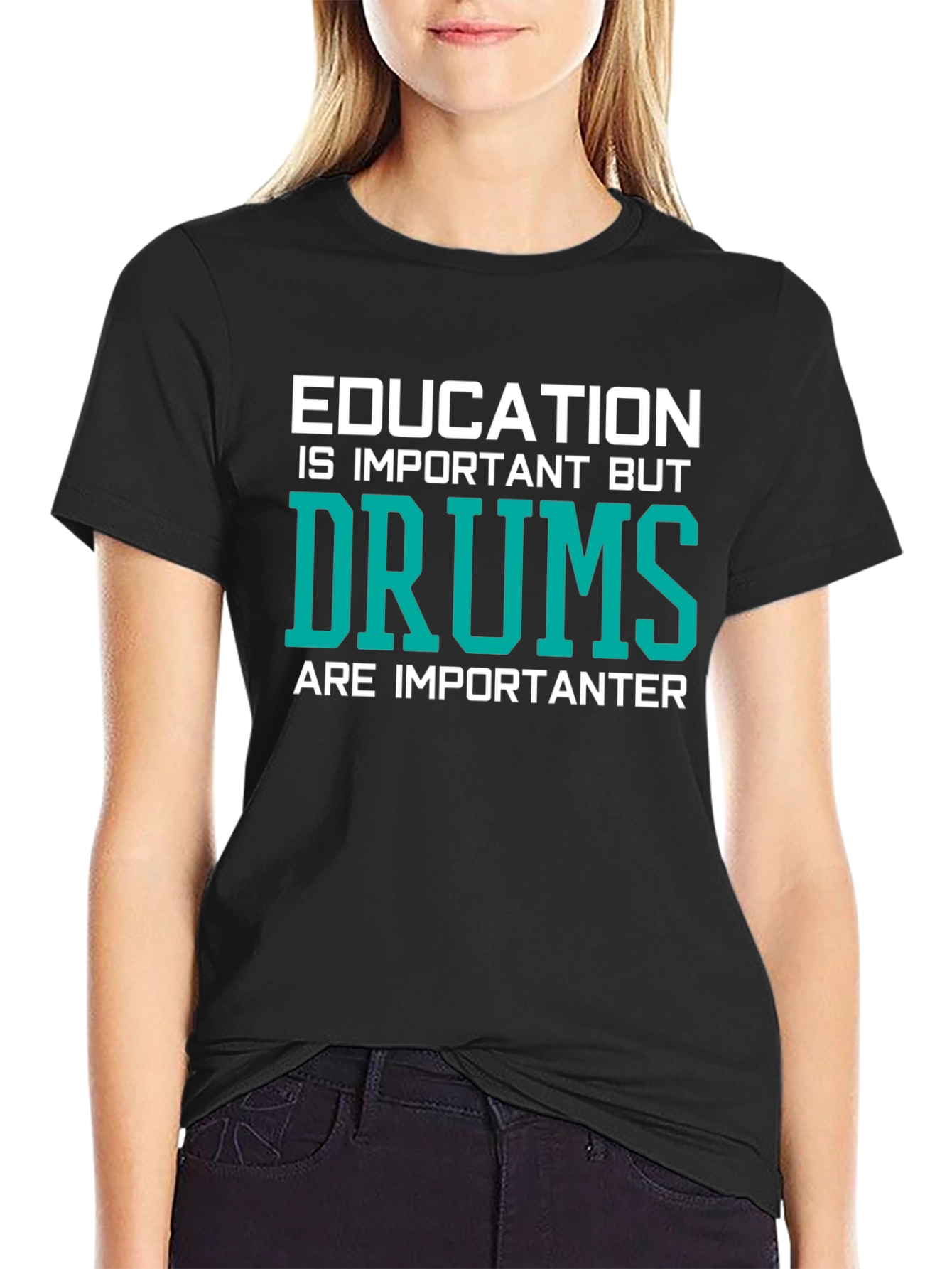 Education vs. Drums Graphic Tee