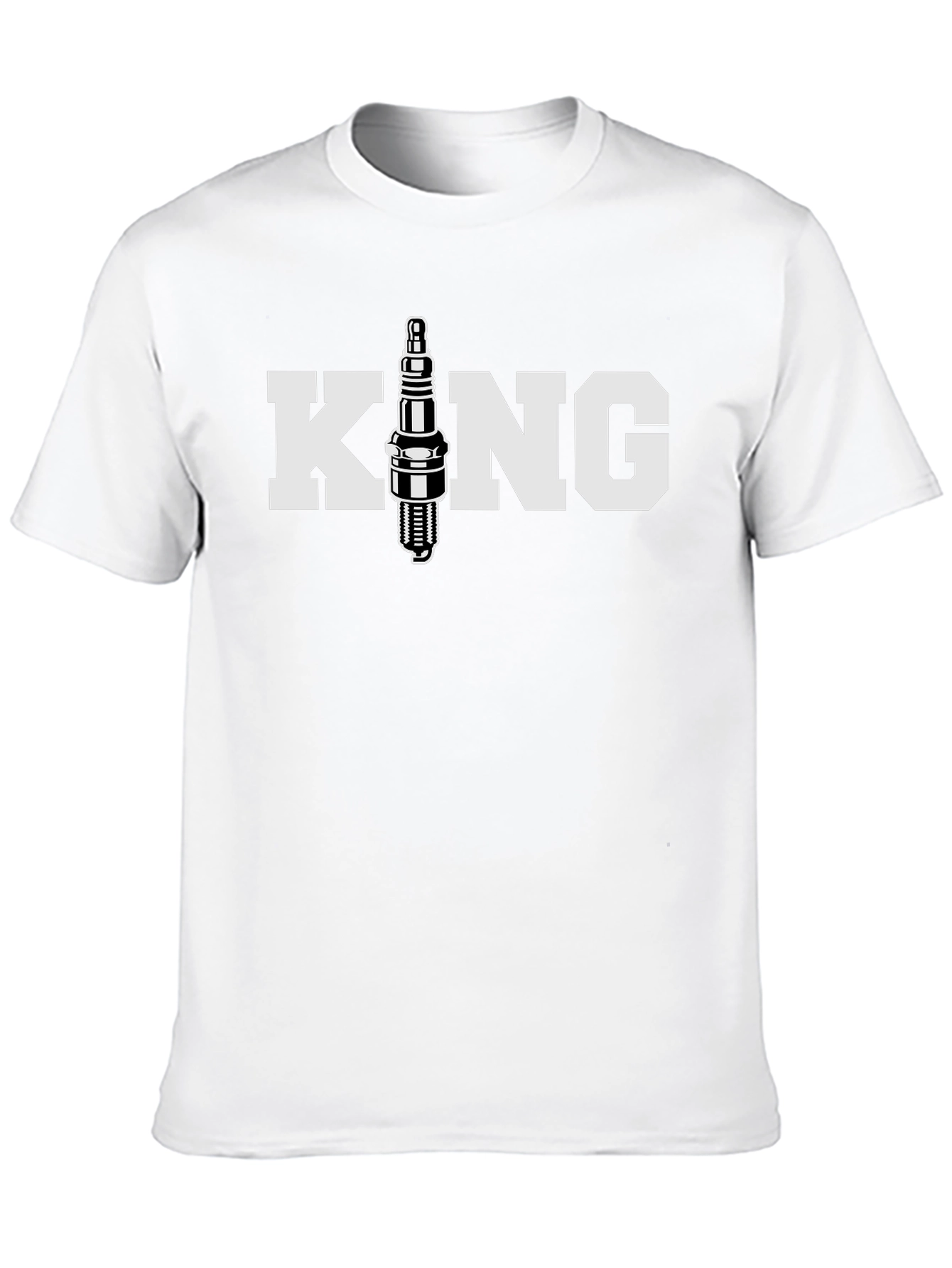 King Spark Plug Graphic Tee - Black Cotton T-Shirt