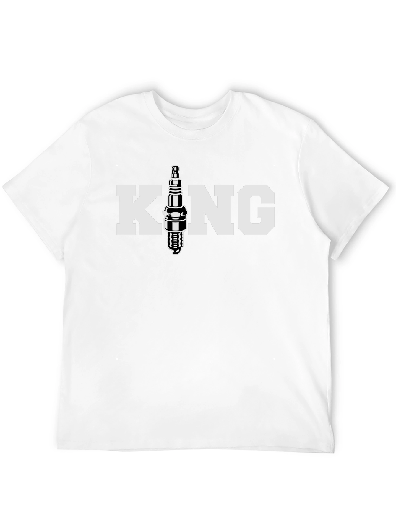 King Spark Plug Graphic Tee - Black Cotton T-Shirt