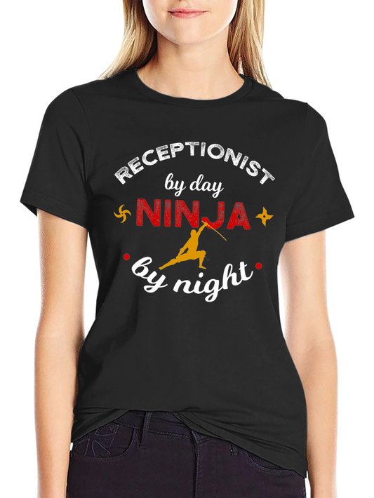 Receptionist Ninja Graphic T-Shirt