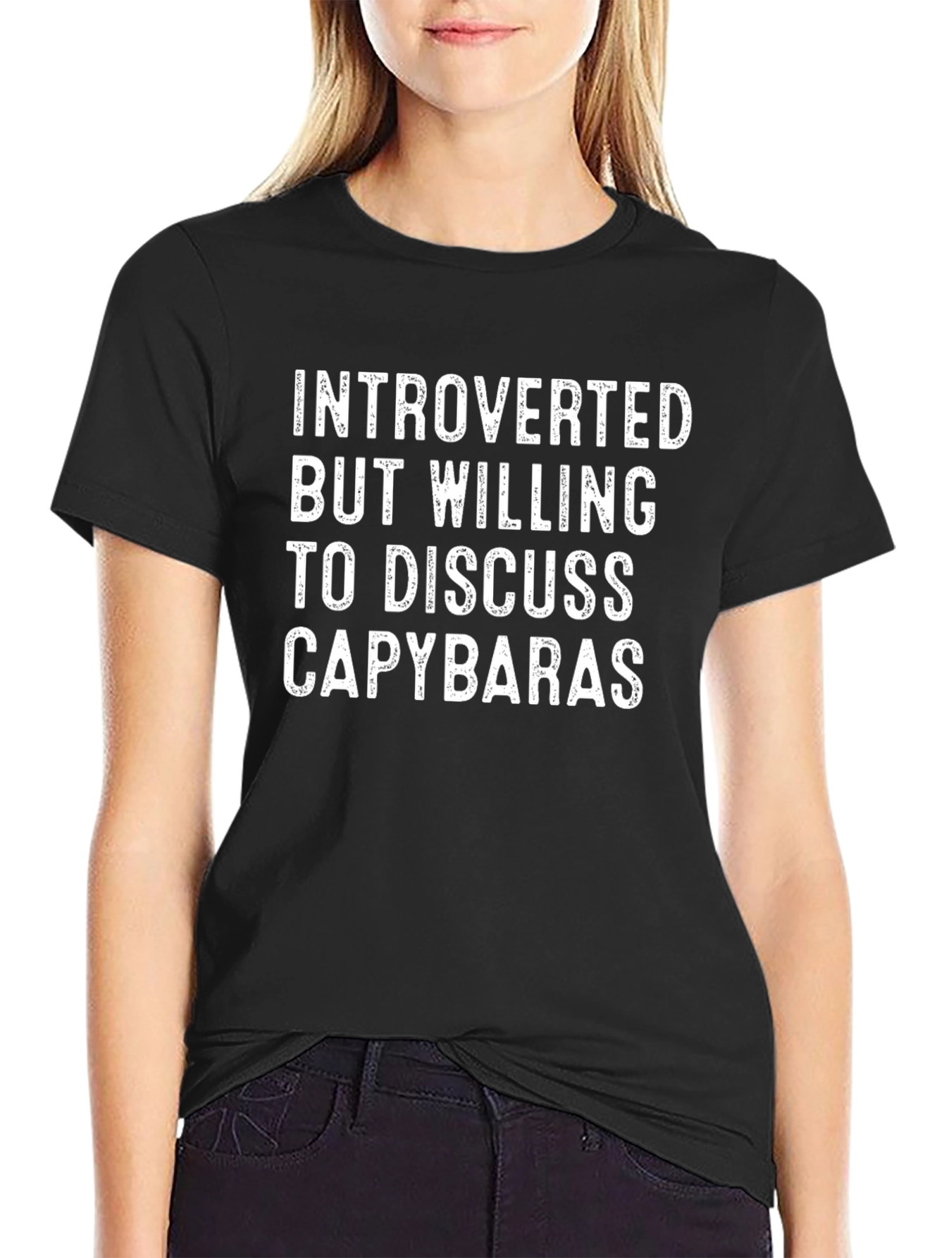 Introverted Capybara T-Shirt - Funny Animal Lover Tee
