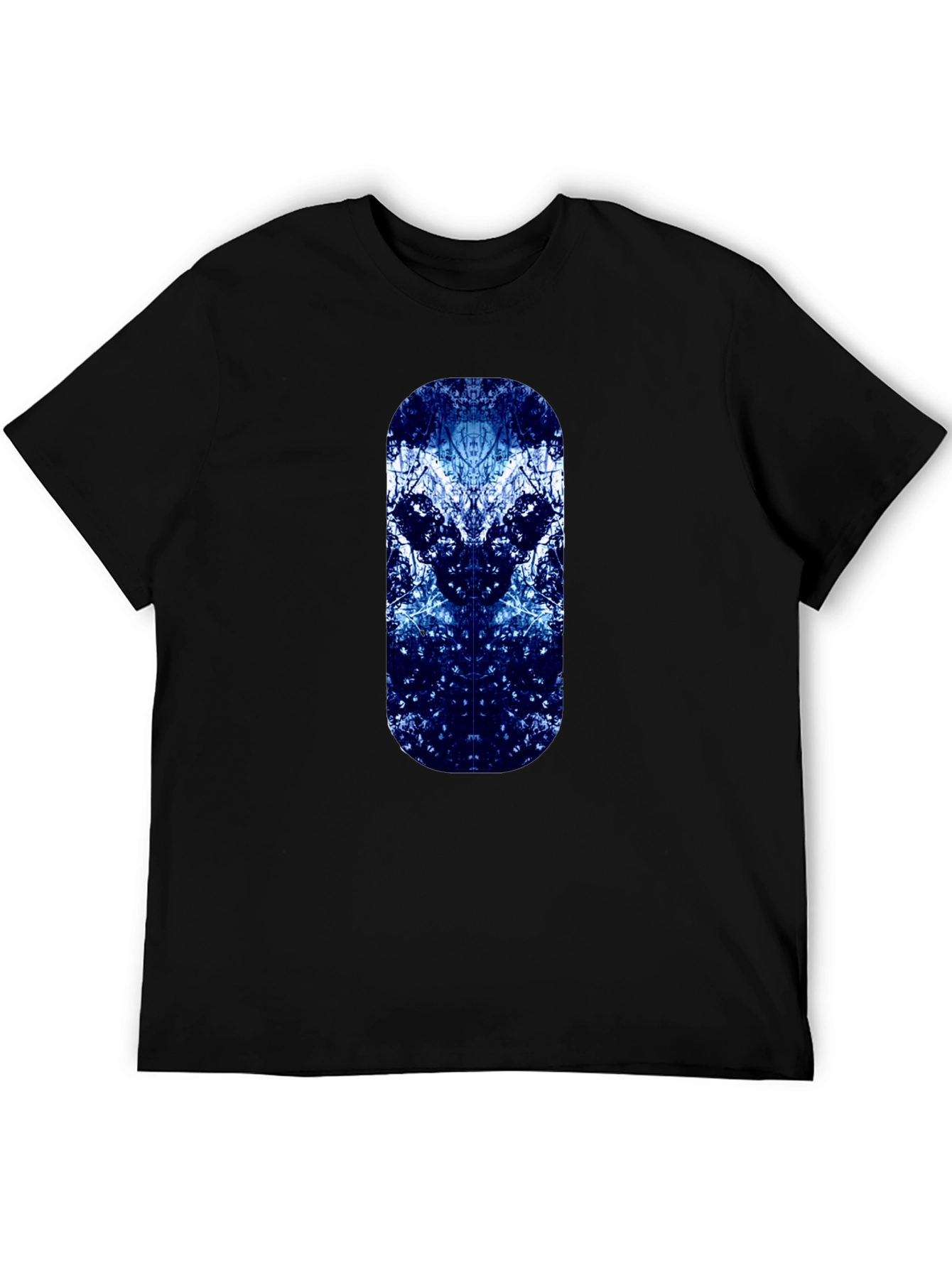 Abstract Tree Design Black T-Shirt