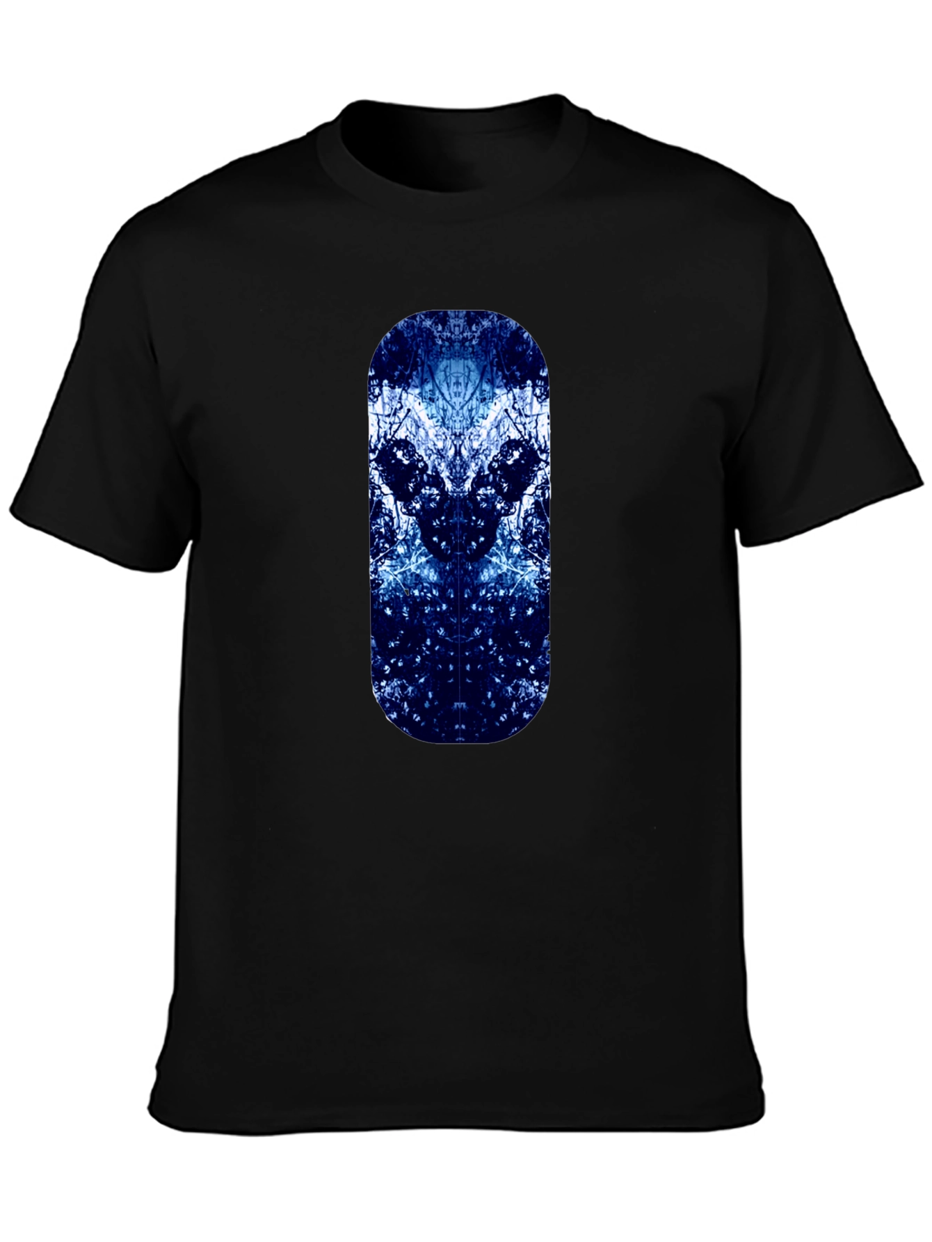 Abstract Tree Design Black T-Shirt