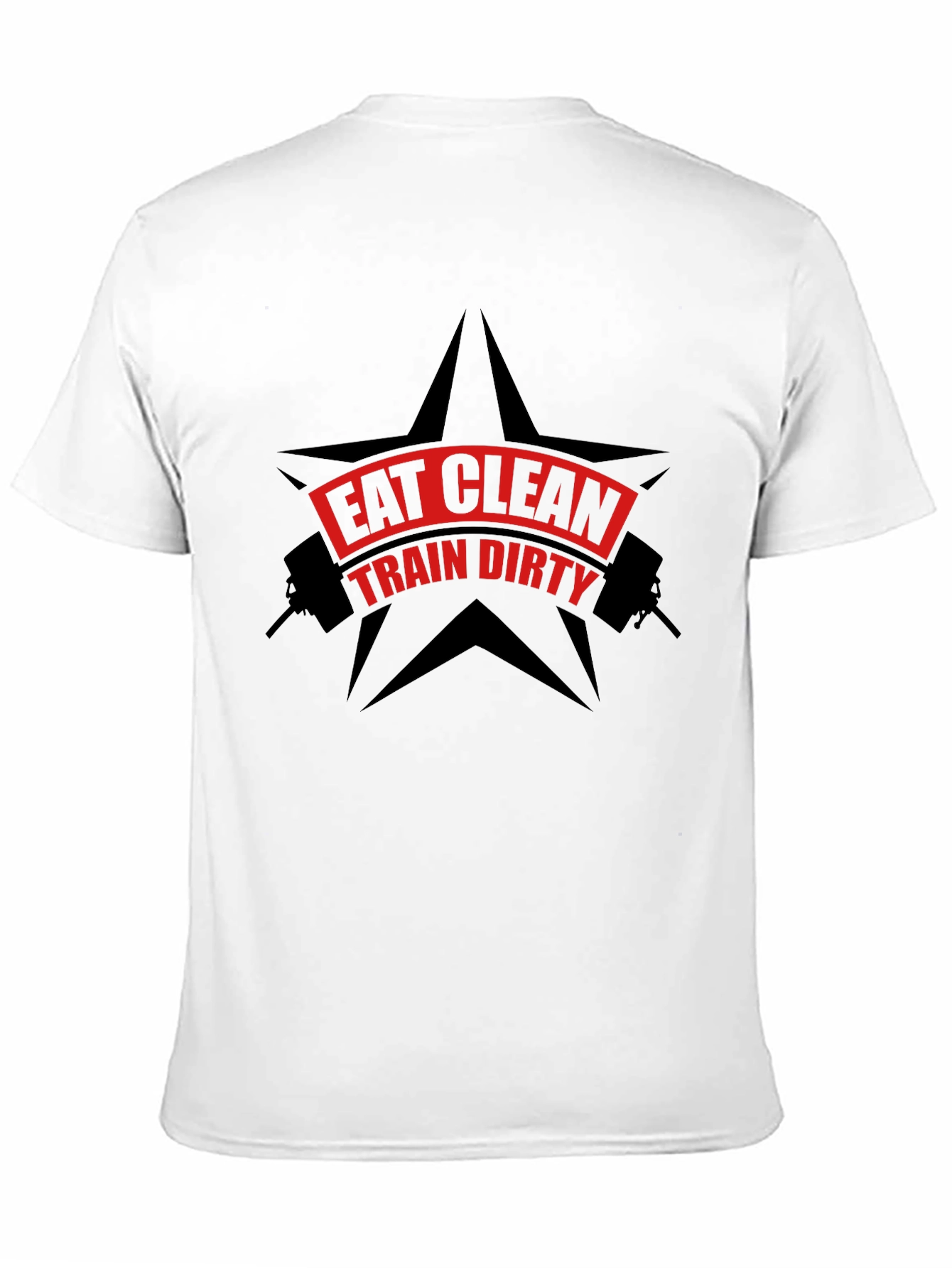Eat Clean Train Dirty Black Graphic T-Shirt