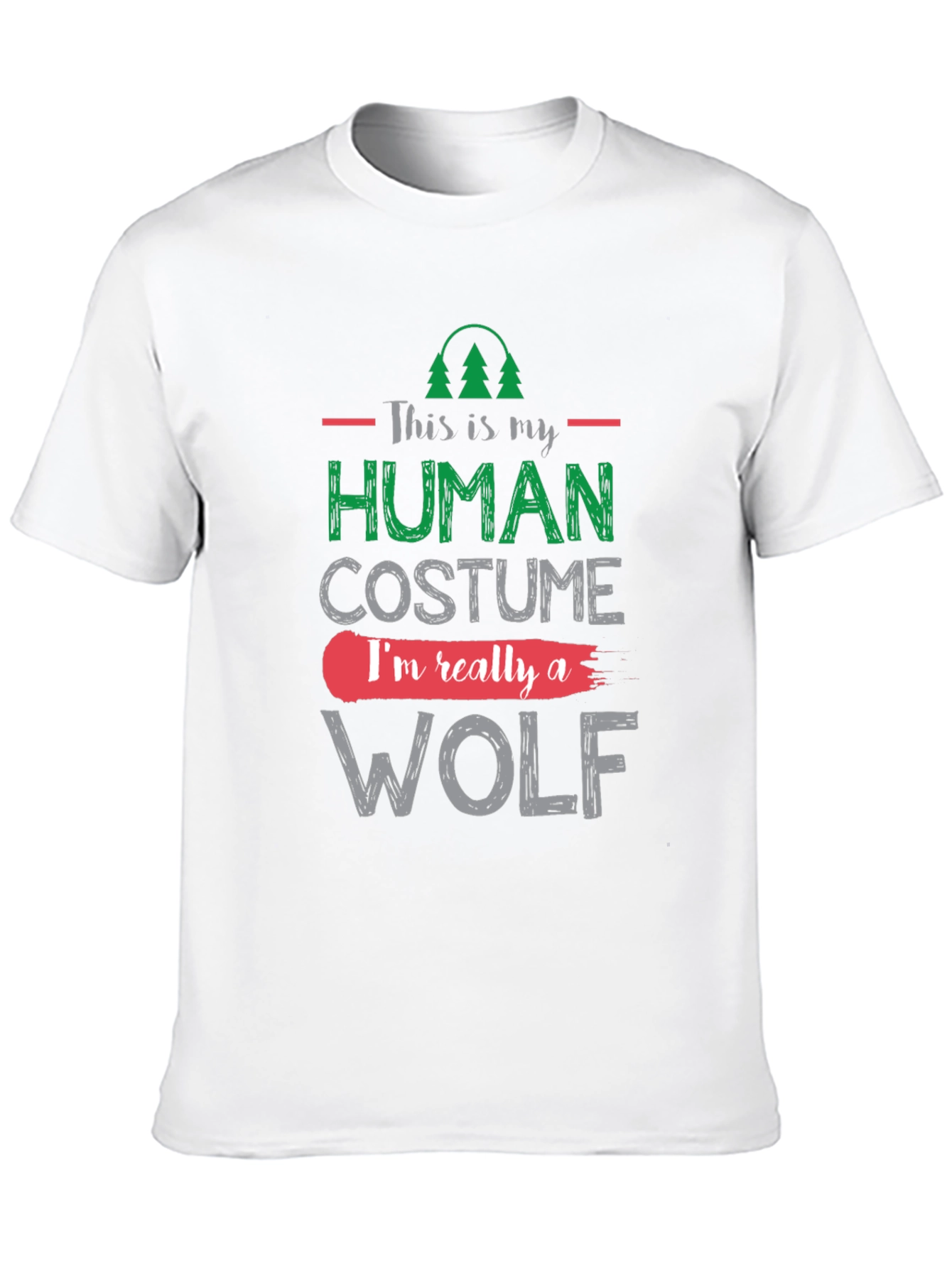 Human Costume Wolf Graphic T-Shirt