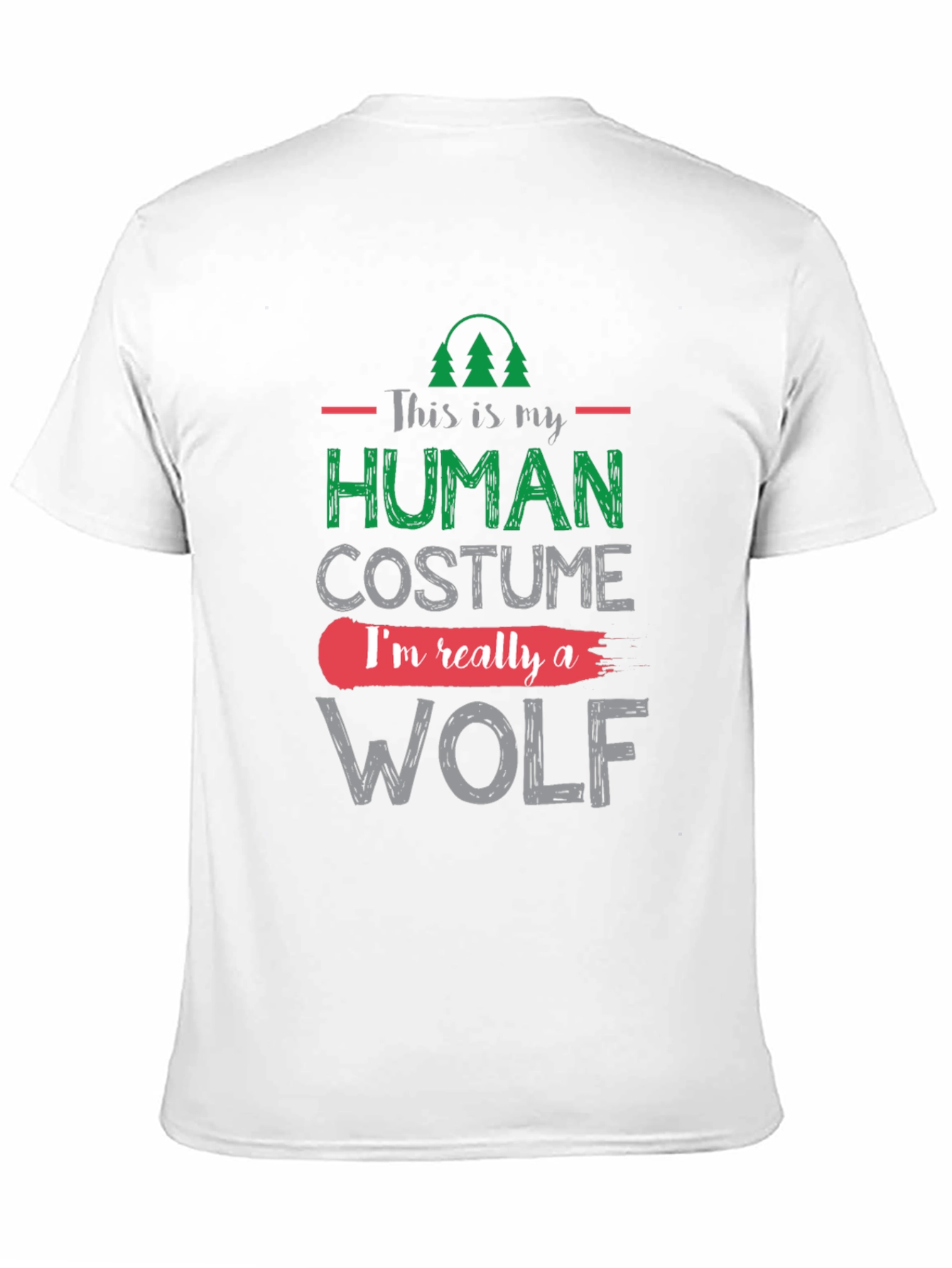 Human Costume Wolf Graphic T-Shirt