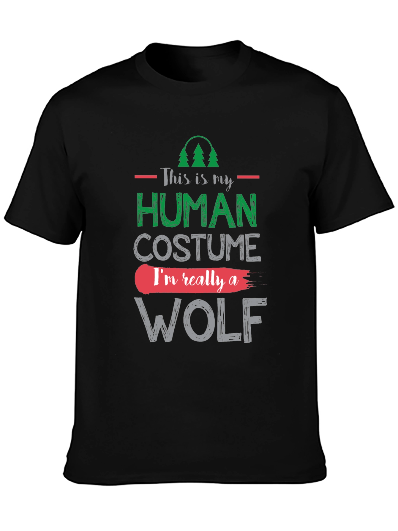 Human Costume Wolf Graphic T-Shirt